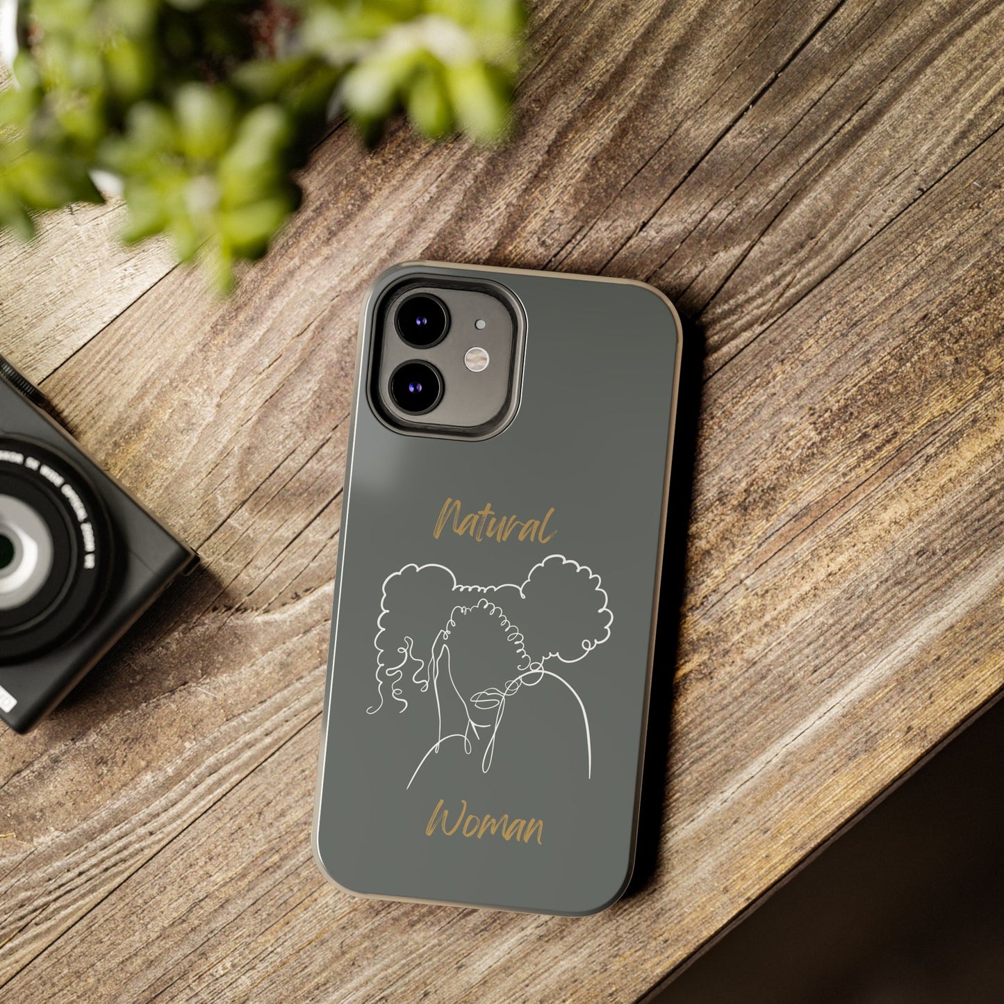 Natural Woman Twin Puffs (WL)Tough Phone Cases DARK GREY
