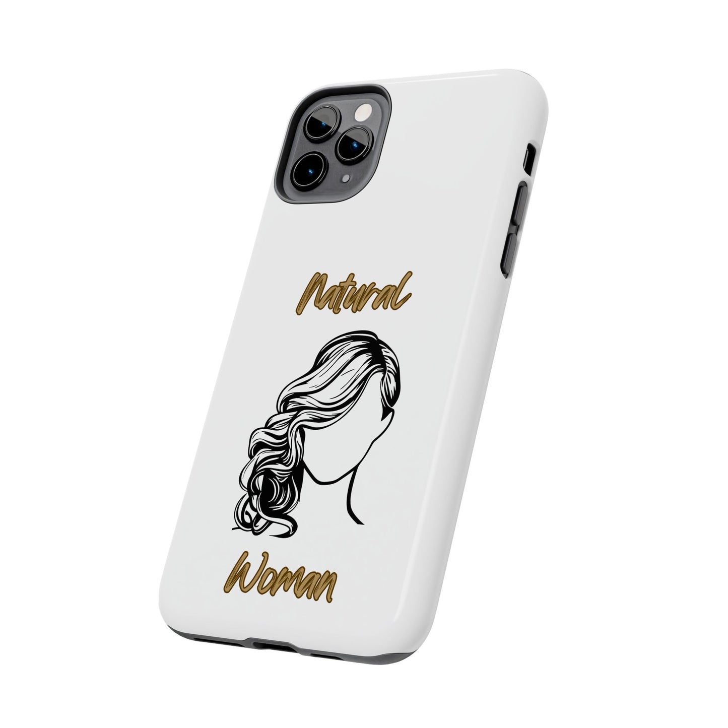 Natural Woman Long Curl (BL)Tough Phone Cases WHITE