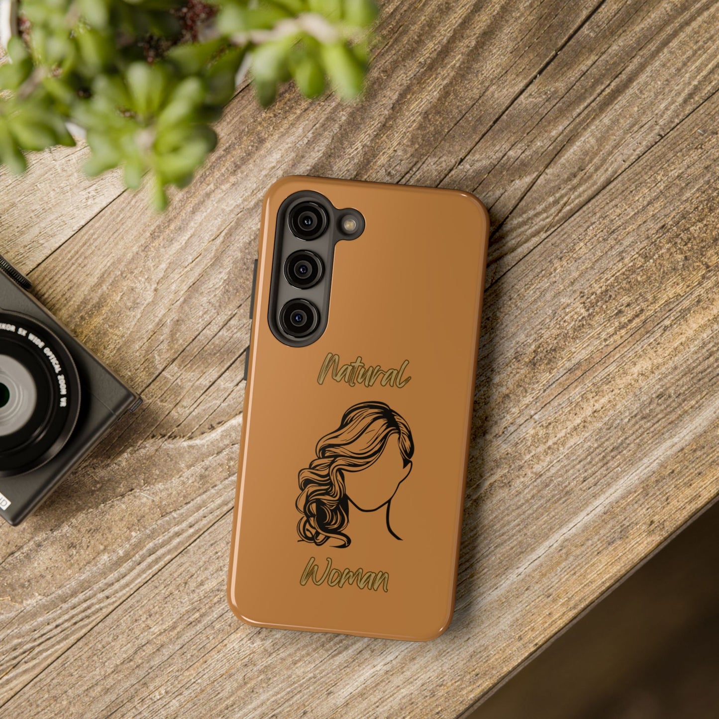 Natural Woman Long Curl (BL)Tough Phone Cases LIGHT BROWN