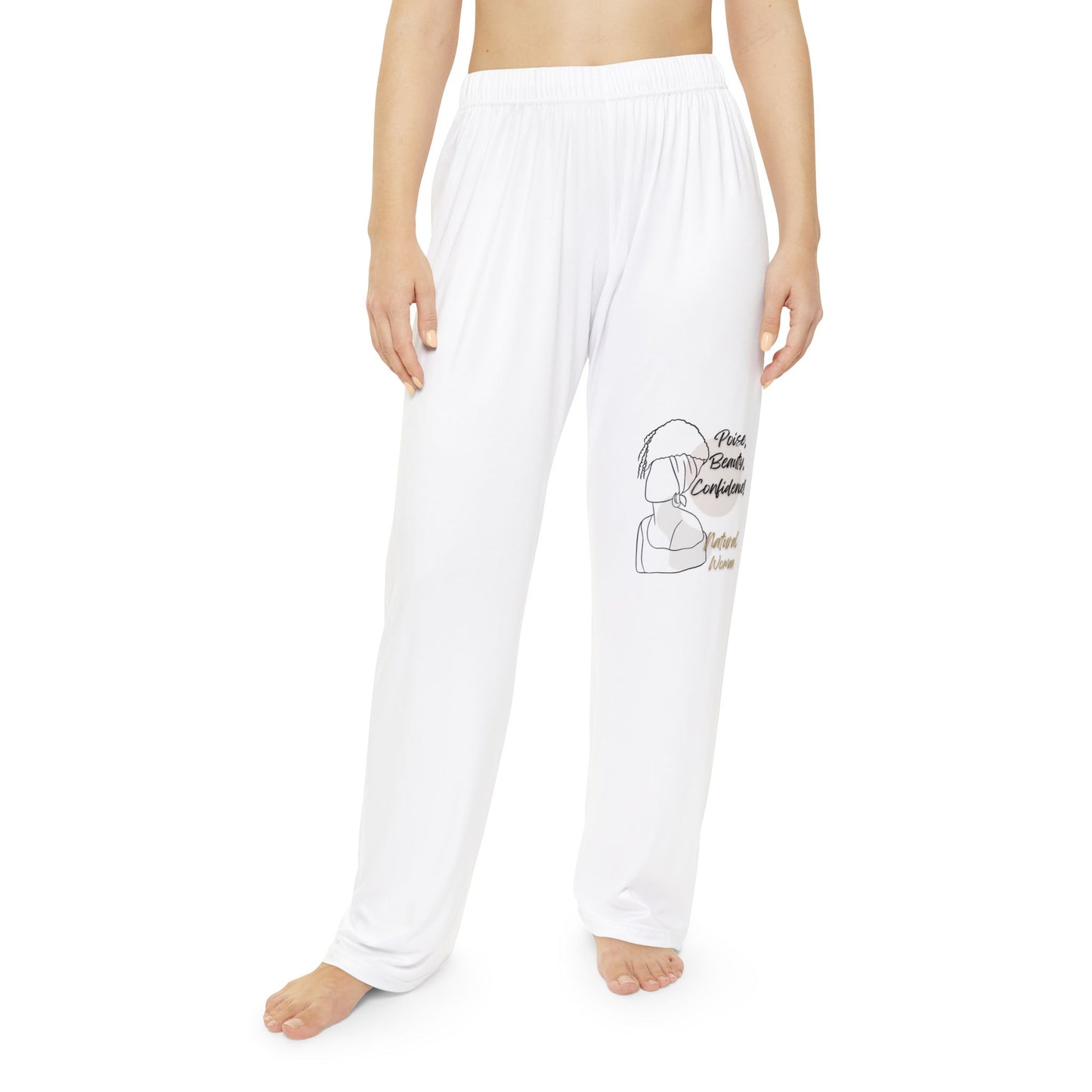 Natural Woman Puff (BL) Women's Pajama Pants WHITE