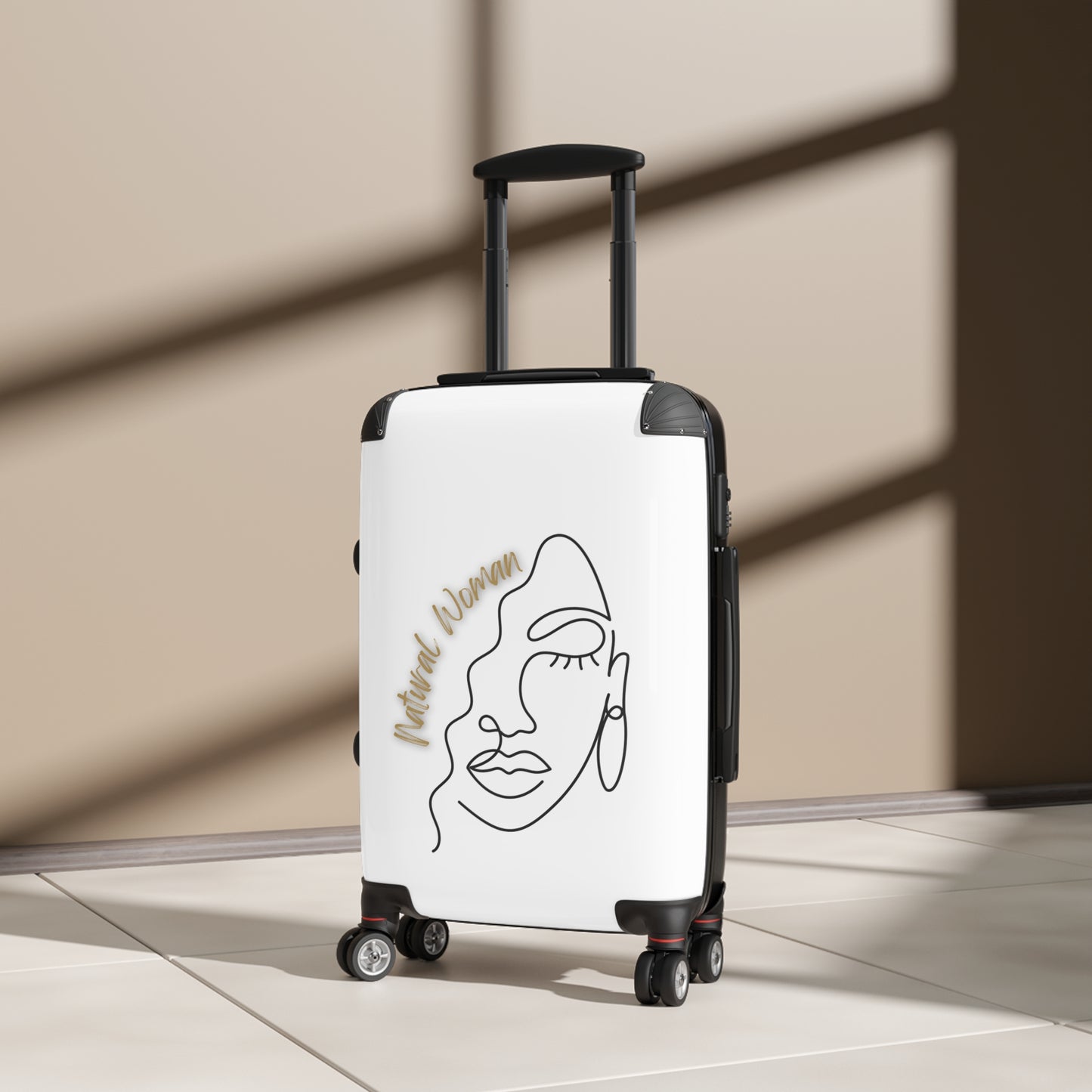 Natural Woman Half Face (BL) Suitcase WHITE