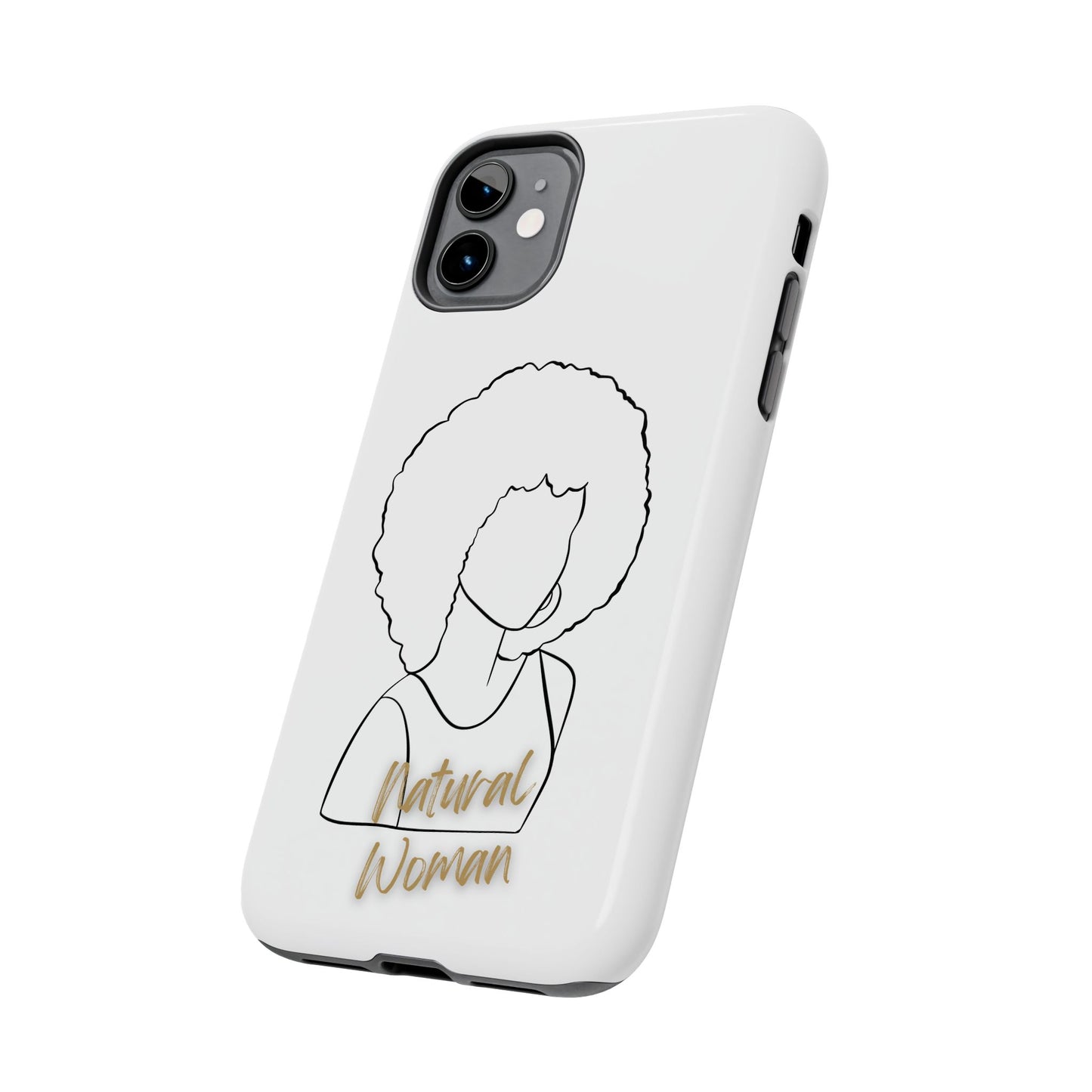 Natural Woman Afro (BL) Tough Phone Case WHITE