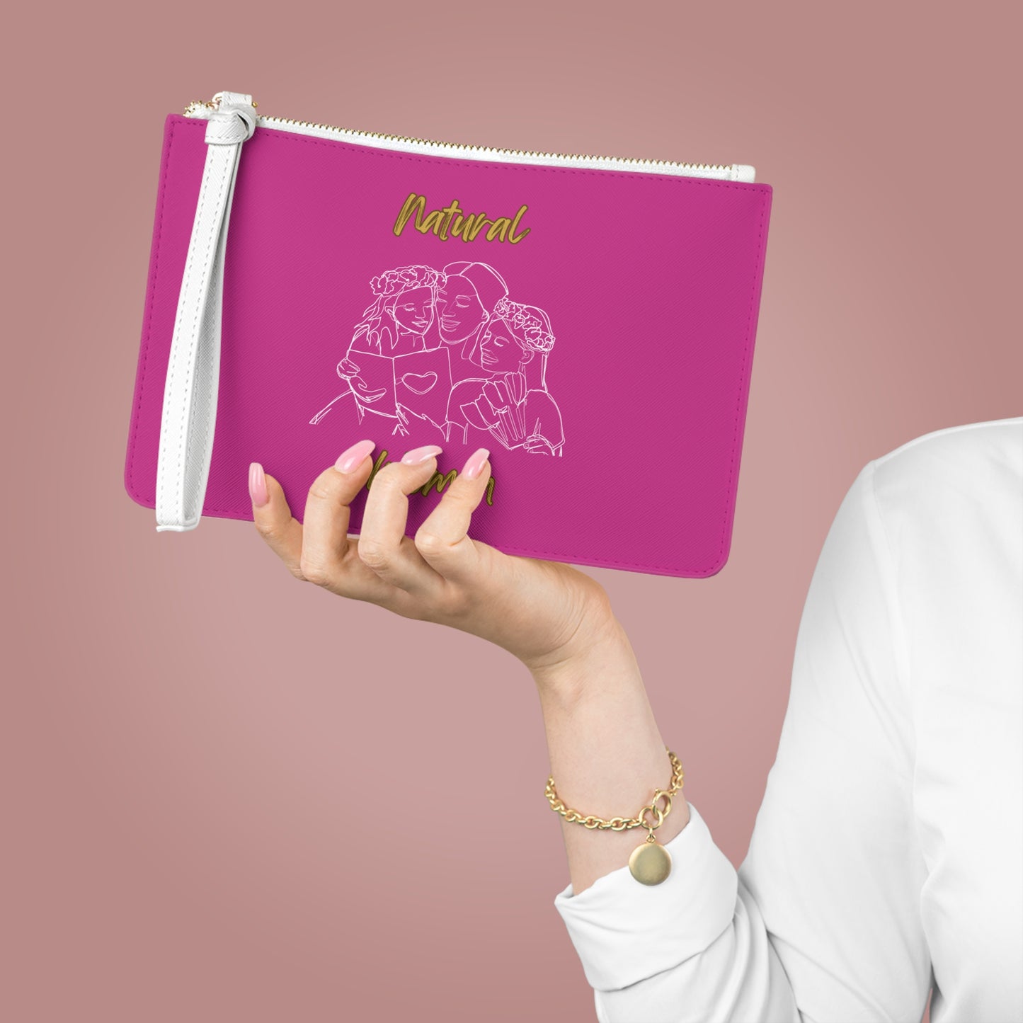 Natural Woman Me & My Girls (WL) Clutch Bag PINK
