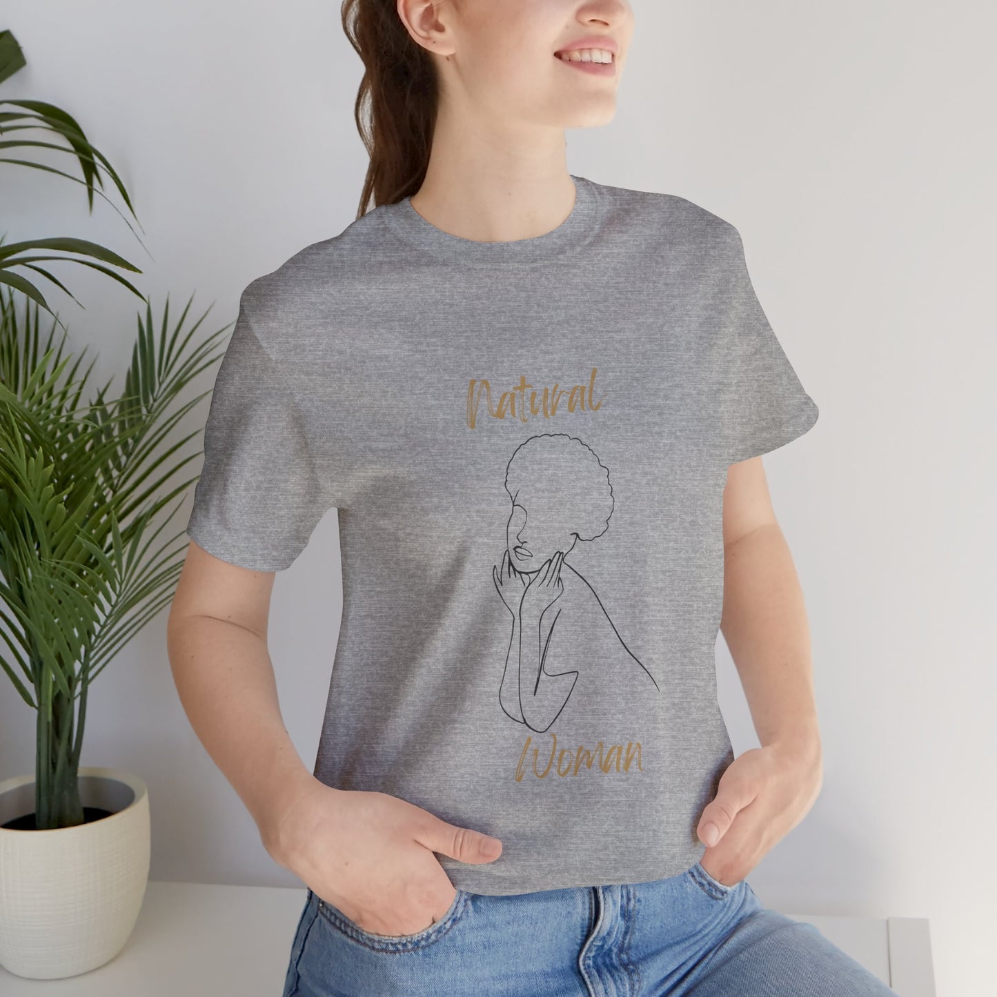 Natural Woman Cute Afro (BL) Short Sleeve T-Shirt