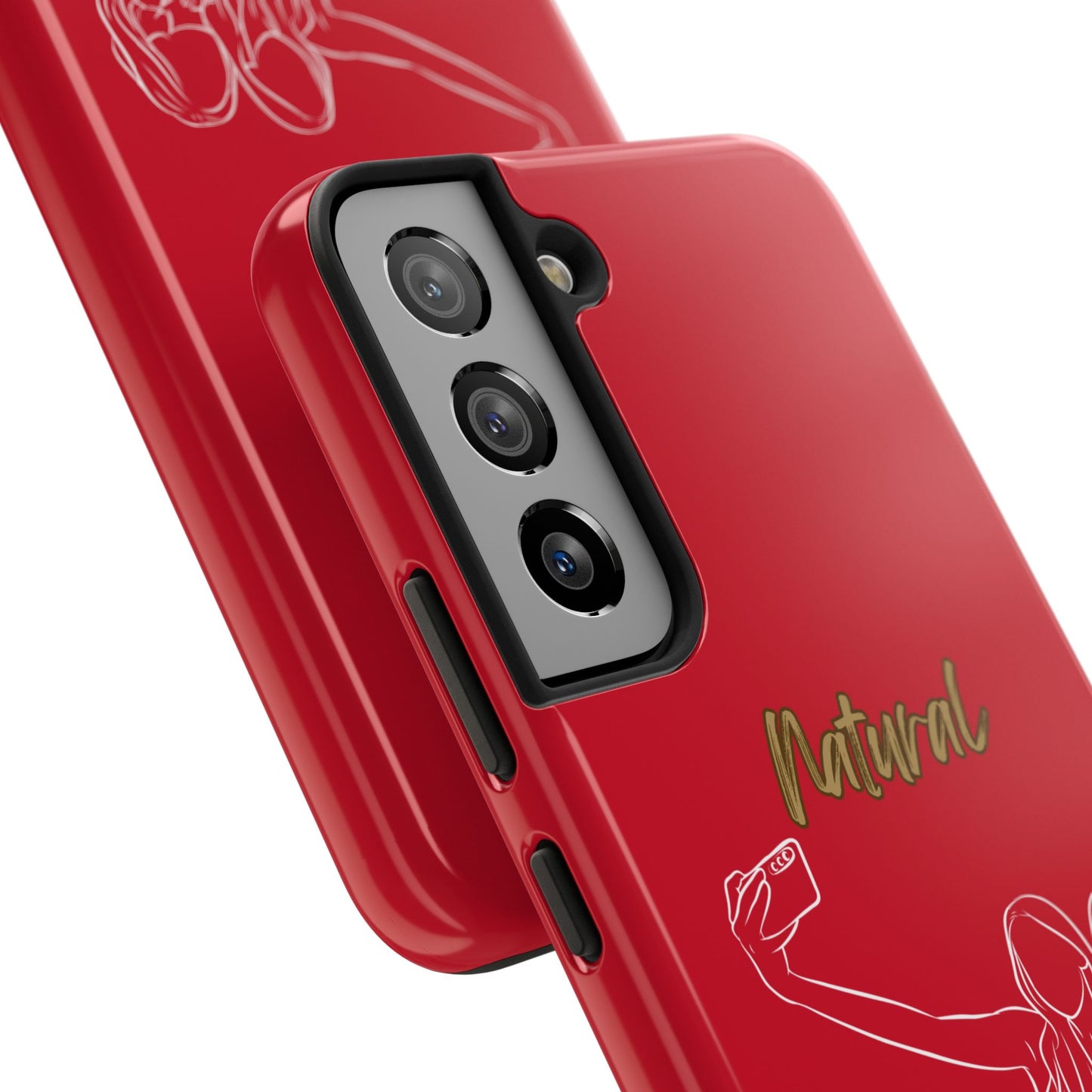 Natural Woman Friends Selfie (WL)Tough Phone Cases DARK RED