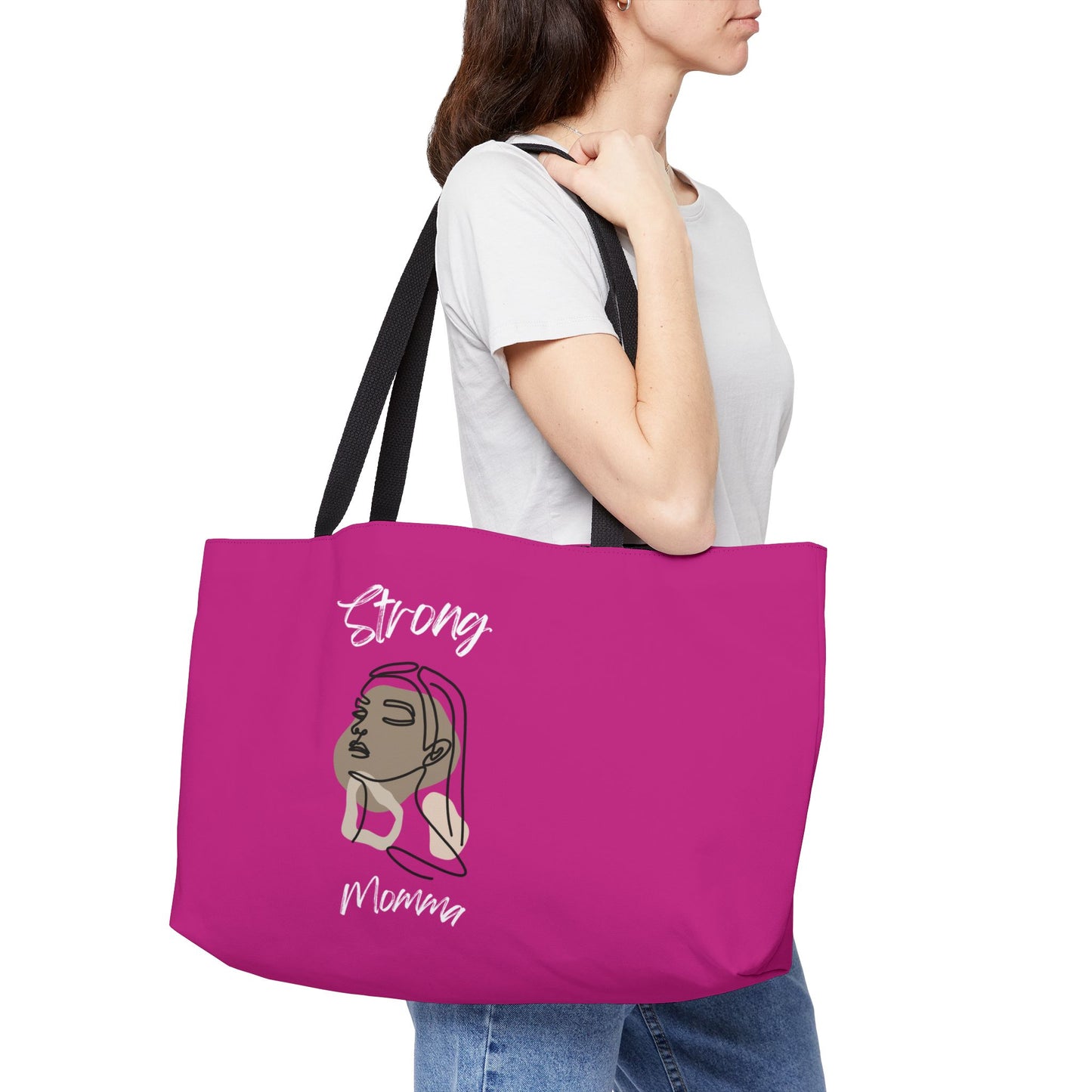 Strong Momma (WL) Weekender Tote Bag PINK