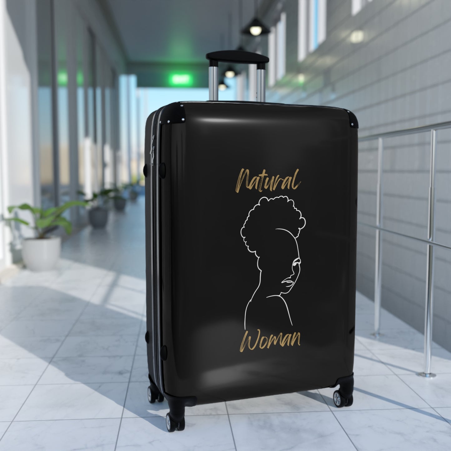 Natural Women Twist Afro (WL) Suitcase BLACK