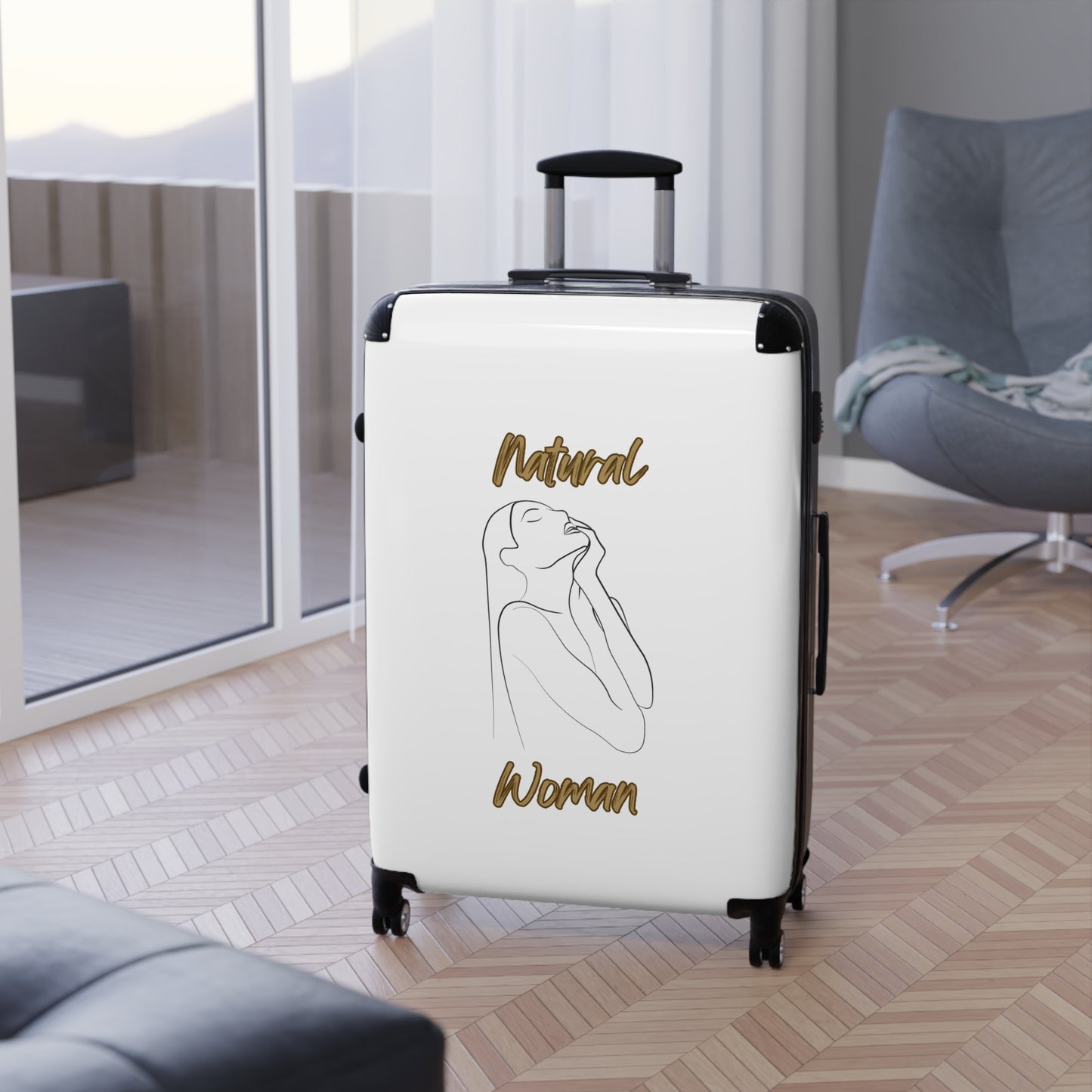 Natural Woman Thank You (BL) Suitcase WHITE