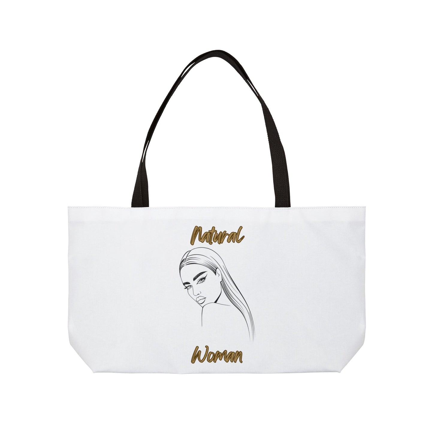 Natural Woman The Stare (BL) Weekender Tote Bag WHITE