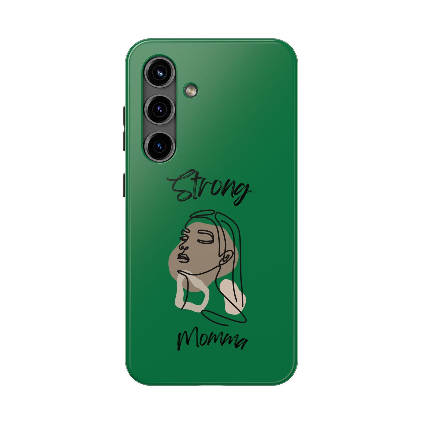 Strong Momma (BL) Tough Phone Cases DARK GREEN