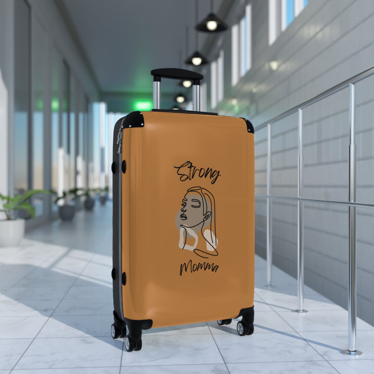 Strong Momma (BL) Luggage Bags LIGHT BROWN