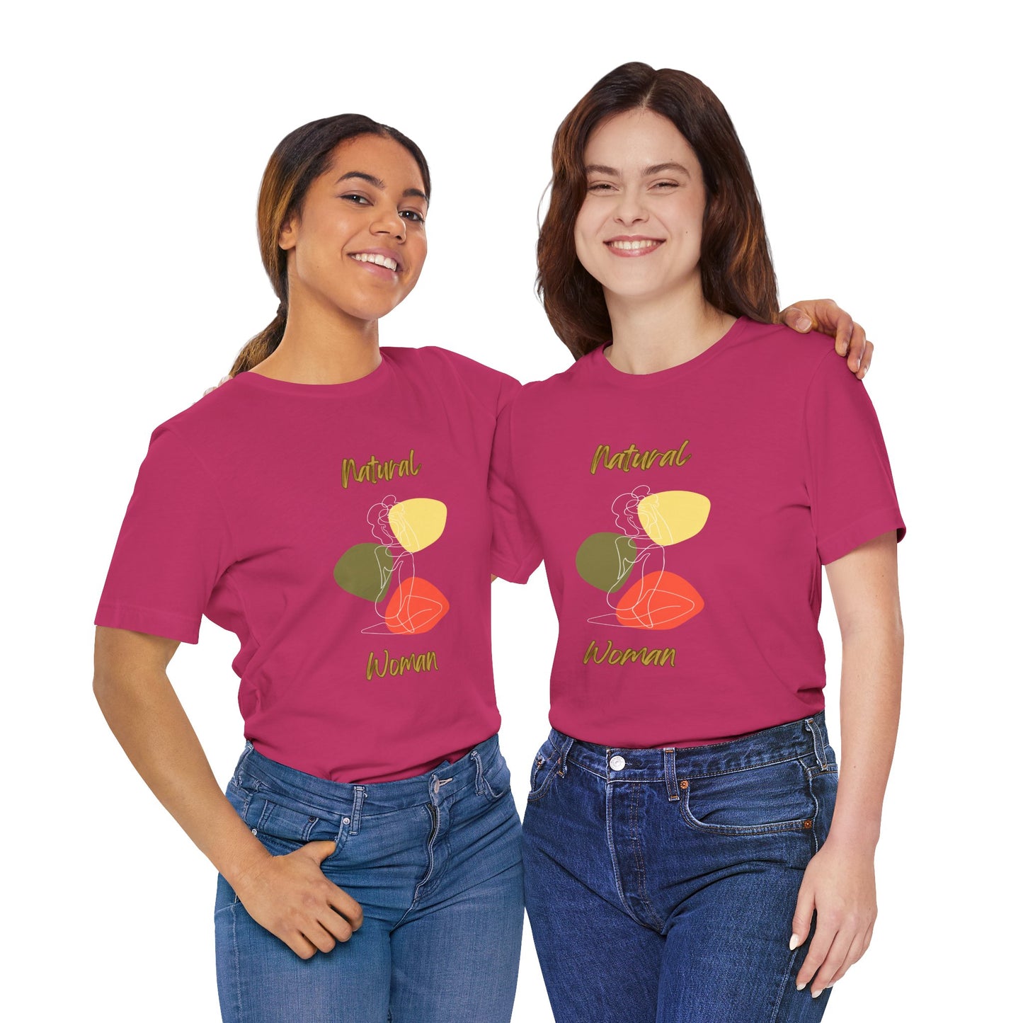 Natural Woman Colorful Pose (WL) Short Sleeve T-Shirt
