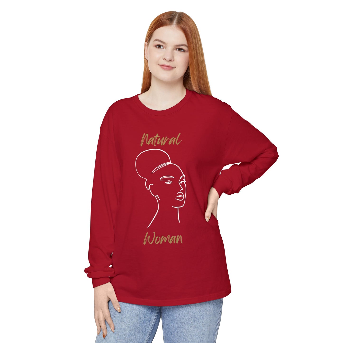 Natural Woman Hair Up (WL) Long Sleeve T-Shirt