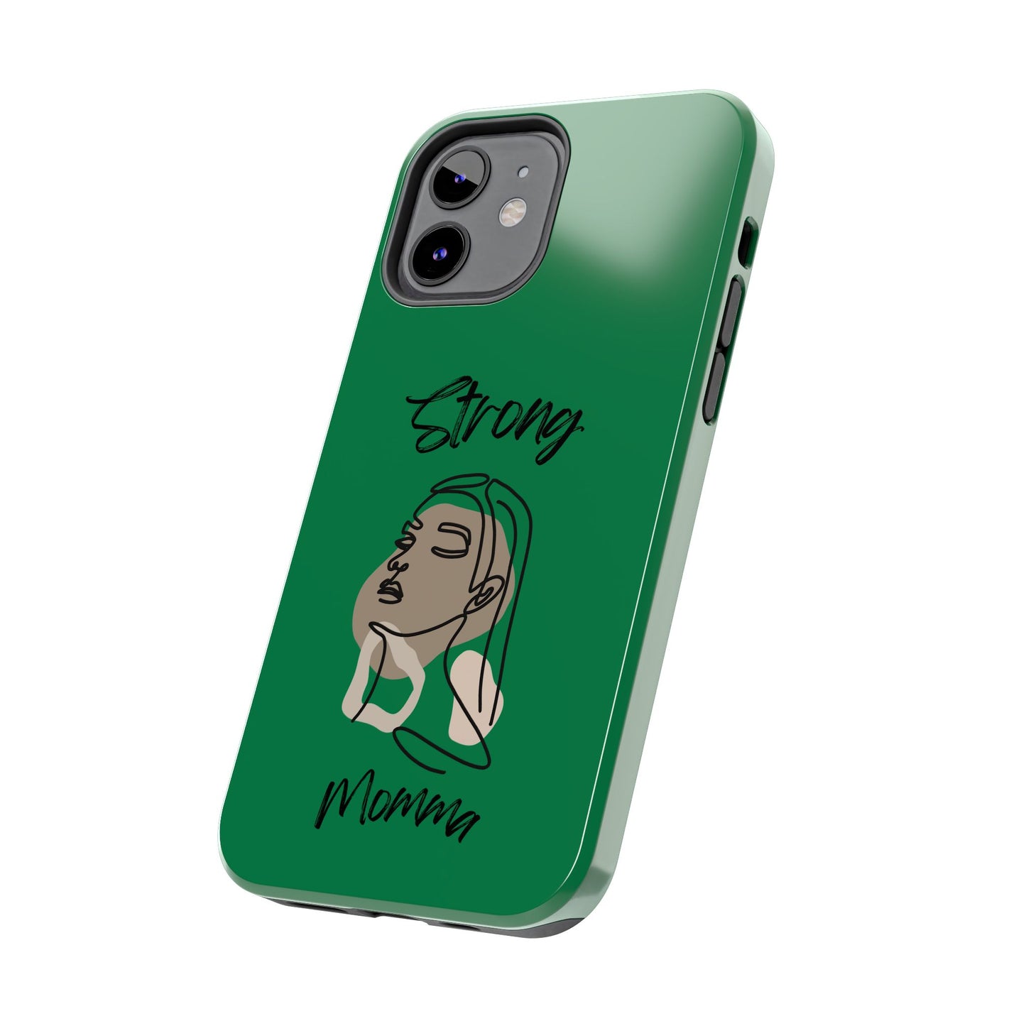 Strong Momma (BL) Tough Phone Cases DARK GREEN