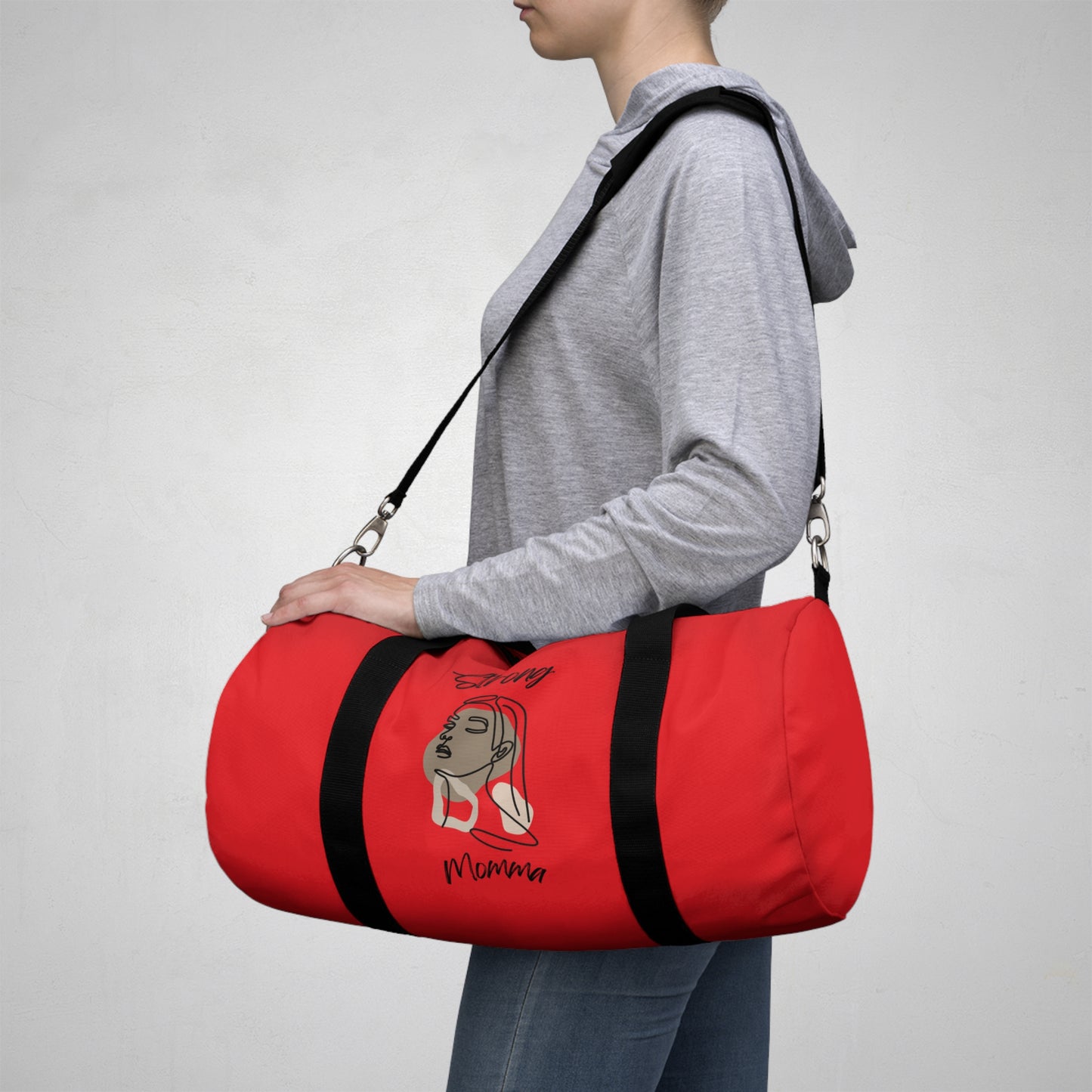 Strong Momma (BL) Duffel Bag RED