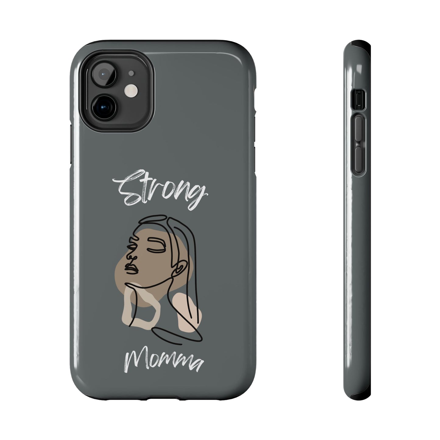 Strong Momma (WL) Tough Phone Cases DARK GREY