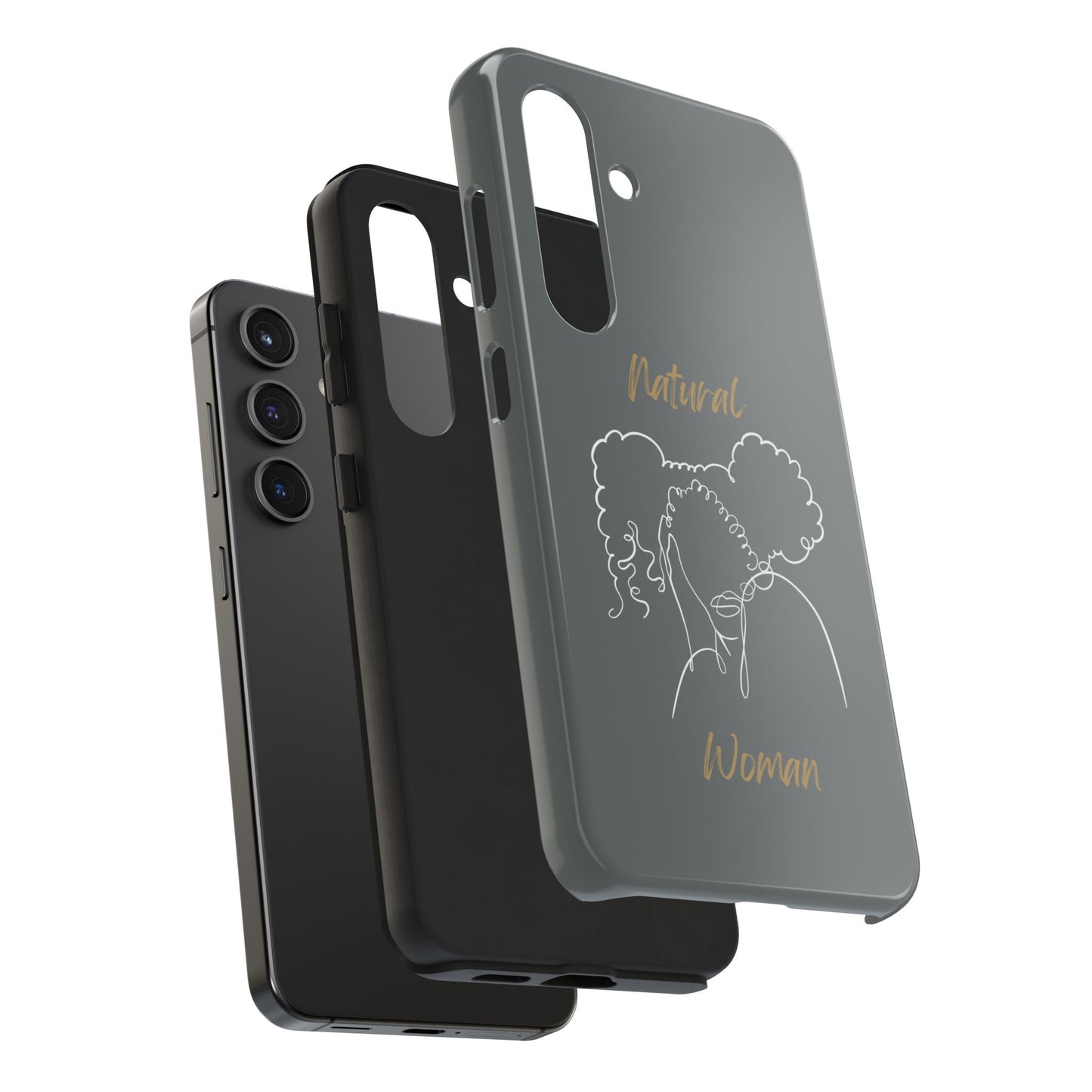 Natural Woman Twin Puffs (WL)Tough Phone Cases DARK GREY