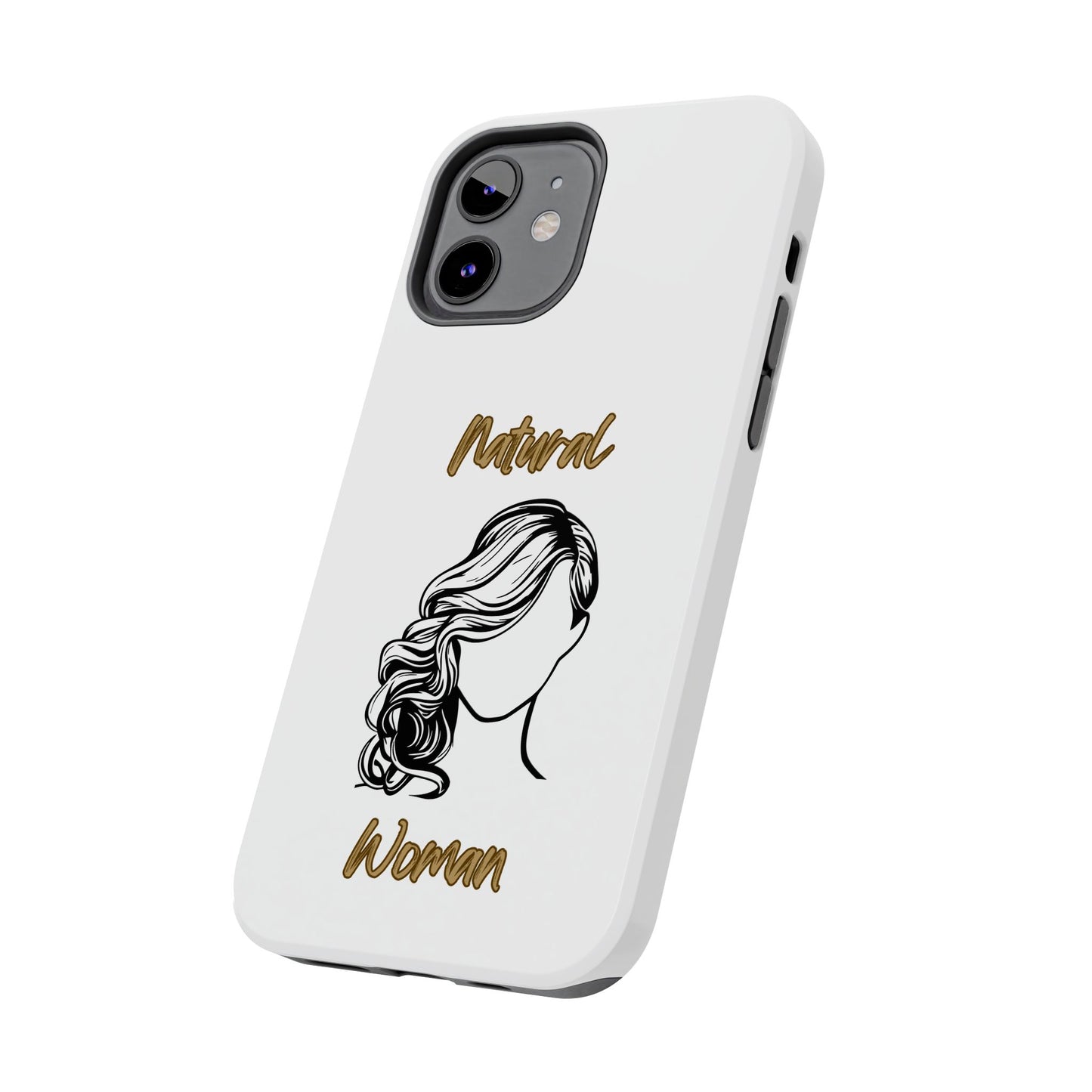 Natural Woman Long Curl (BL)Tough Phone Cases WHITE