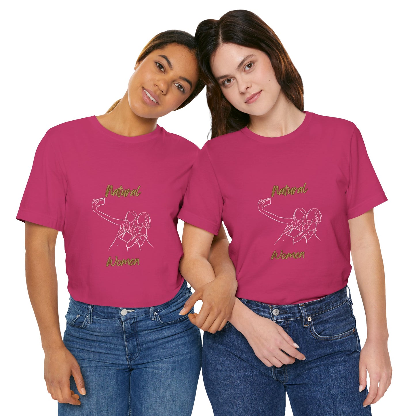 Natural Women Friends Selfie (WL) Short Sleeve T-Shirt