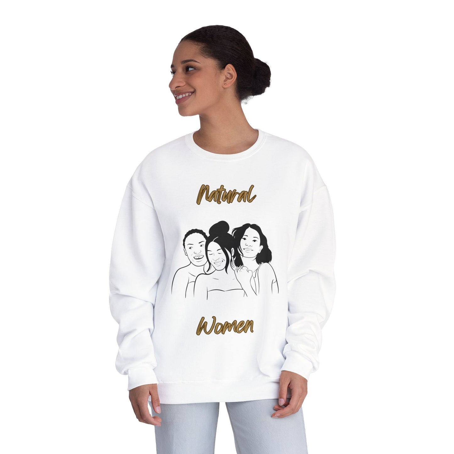 Natural Woman Laughing Friends (BL) Crewneck Sweatshirt