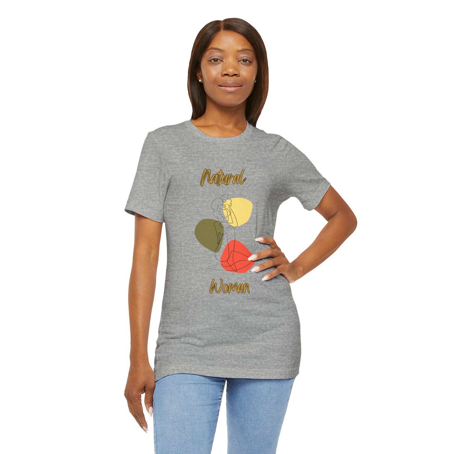 Natural Woman Colorful Pose (BL) Short Sleeve T-Shirt