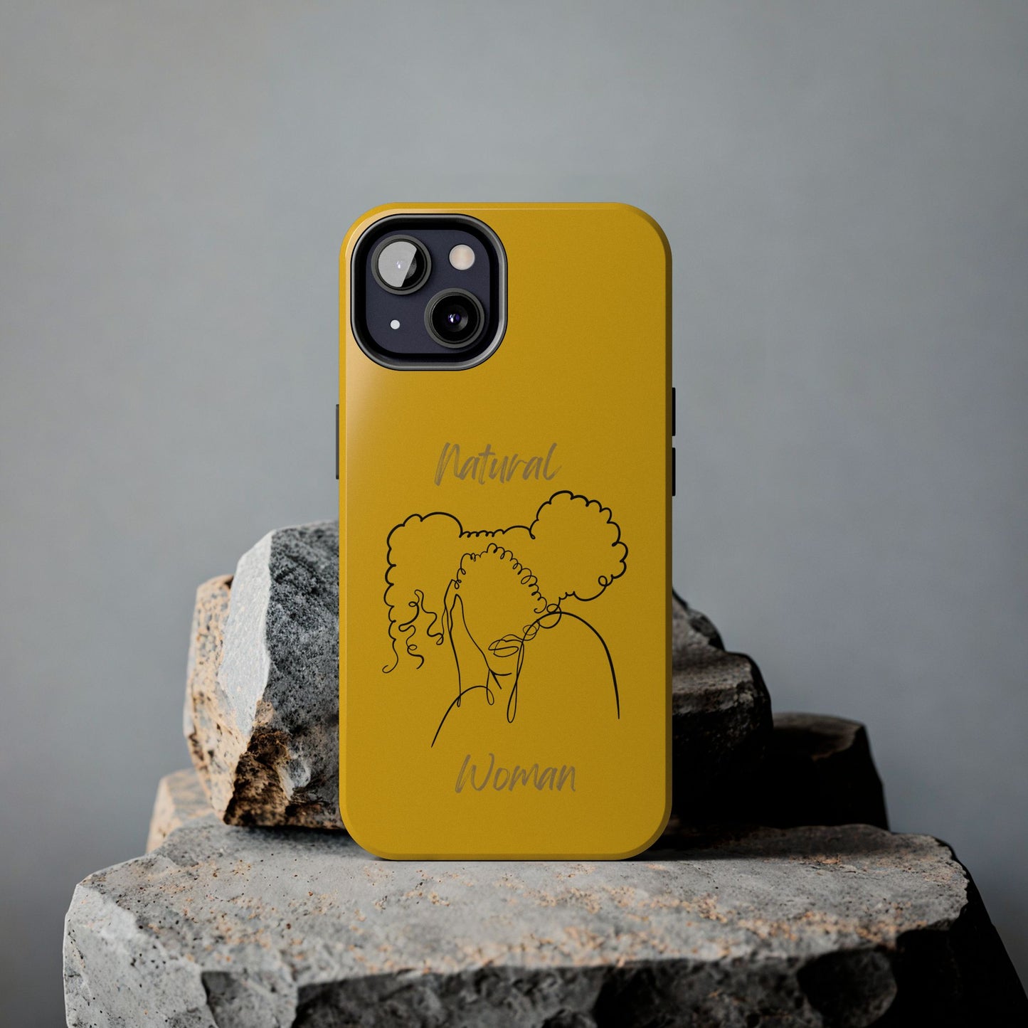 Natural Woman Twin Puffs (BL) Tough Phone Cases YELLOW