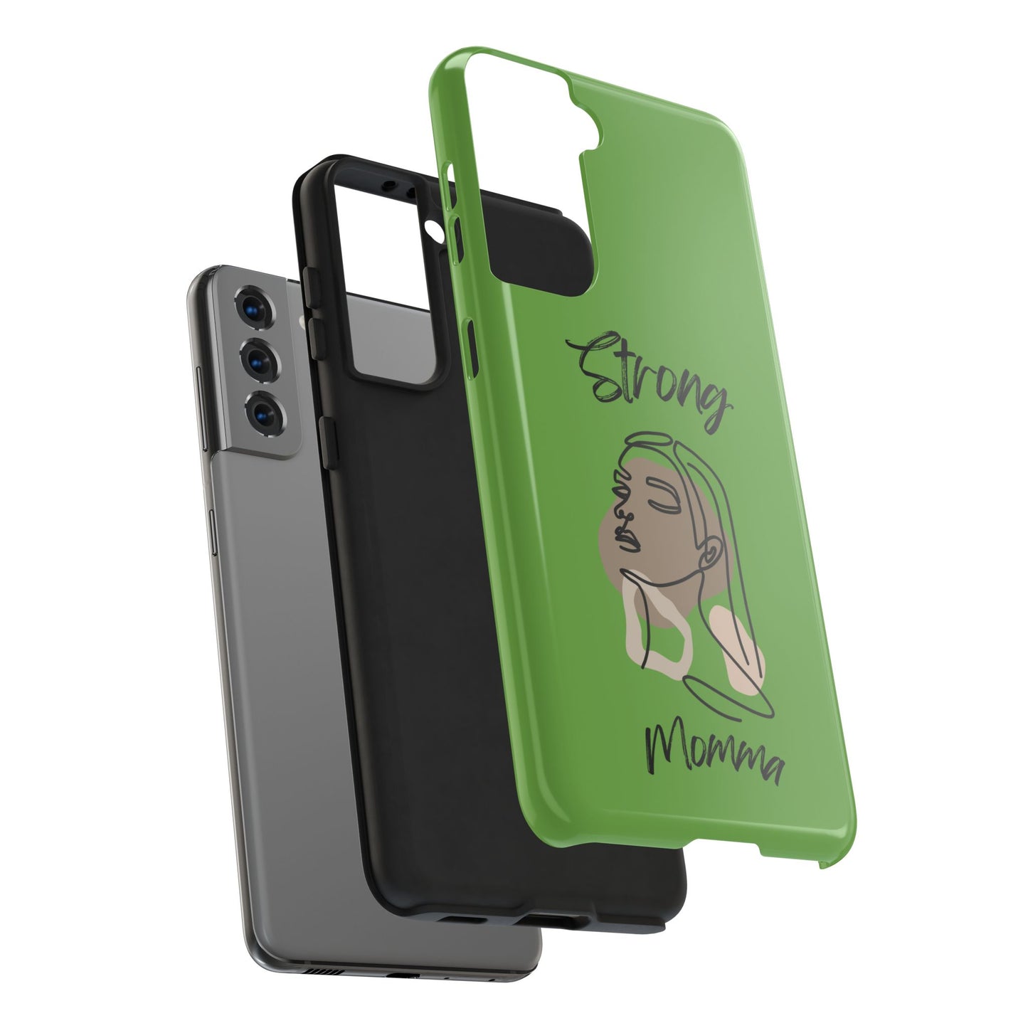 STRONG MOMMA Samsung Galaxy Tough Phone Cases (BL) Green