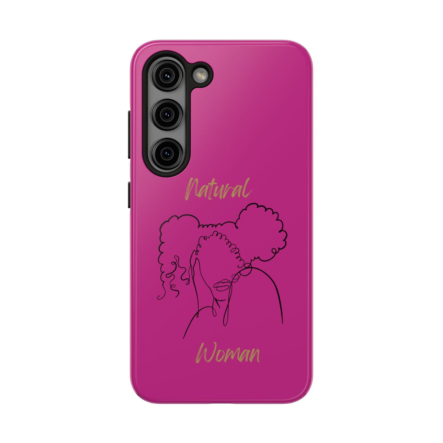 Natural Woman Twin Puffs (BL)Tough Phone Cases PINK