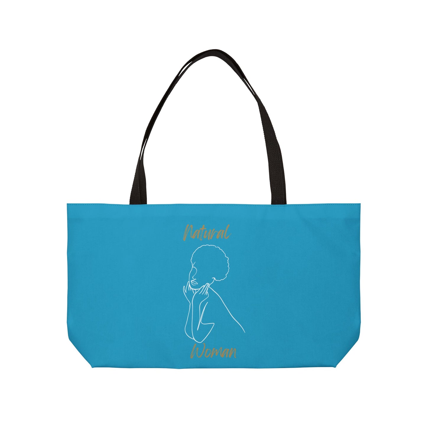 Natural Woman Cute Afro (WL) Weekender Tote Bag TURQUOISE