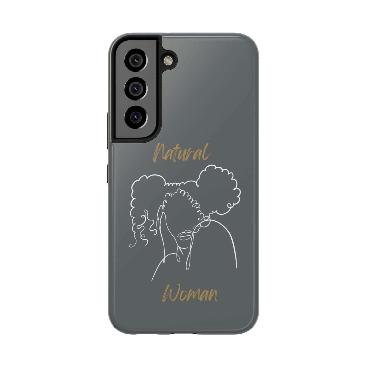 Natural Woman Twin Puffs (WL)Tough Phone Cases DARK GREY