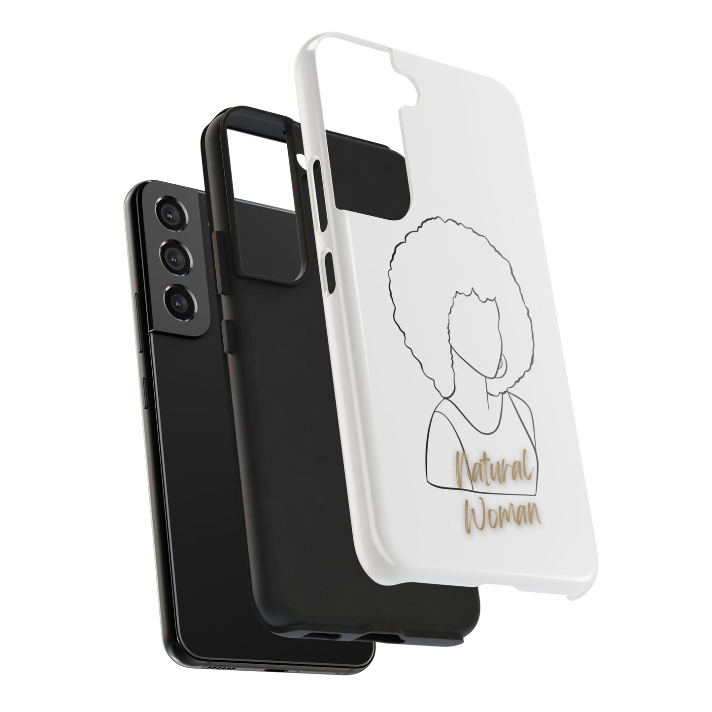 Natural Woman Afro (BL) Tough Phone Case WHITE
