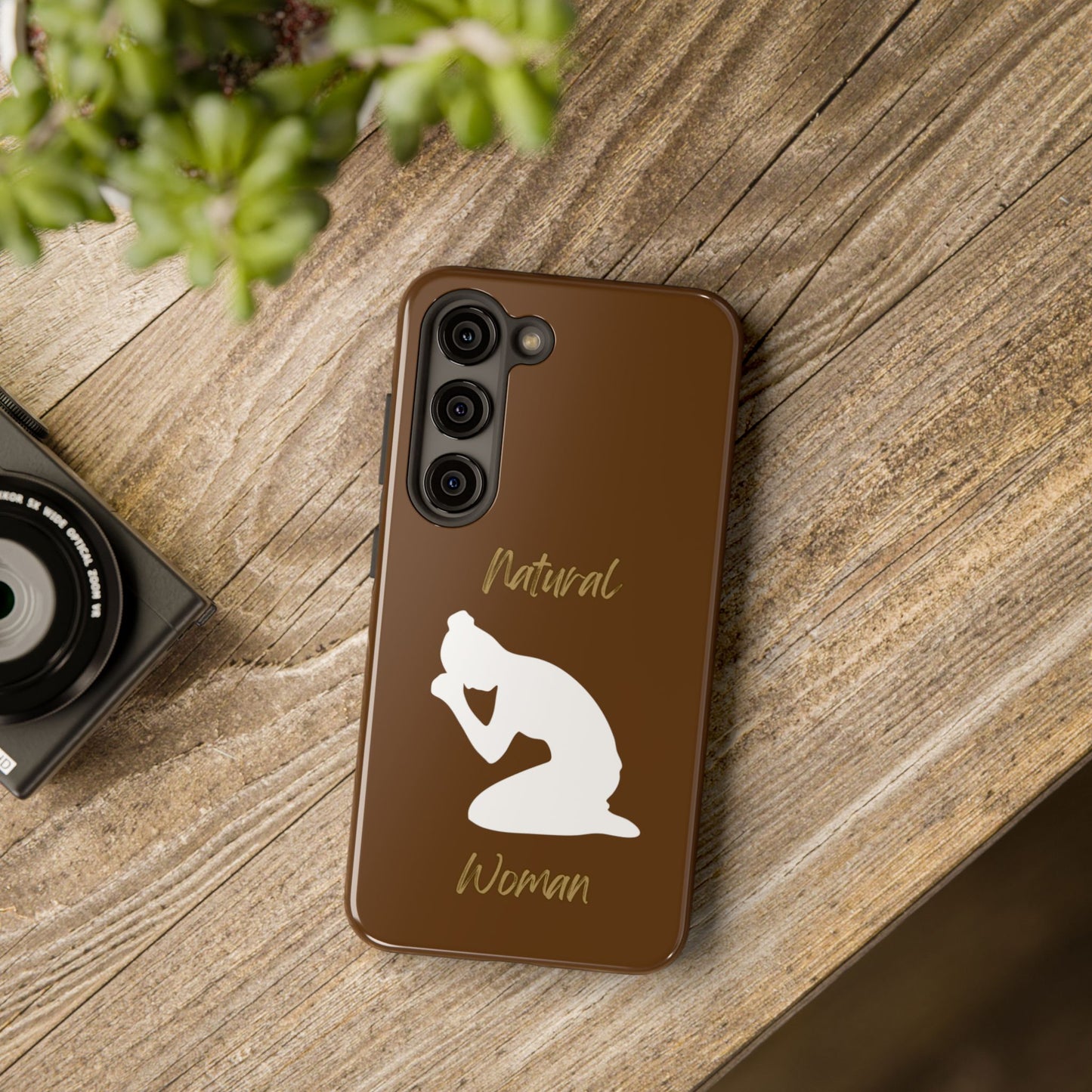 Natural Woman Pray (WL) Tough Phone Cases BROWN
