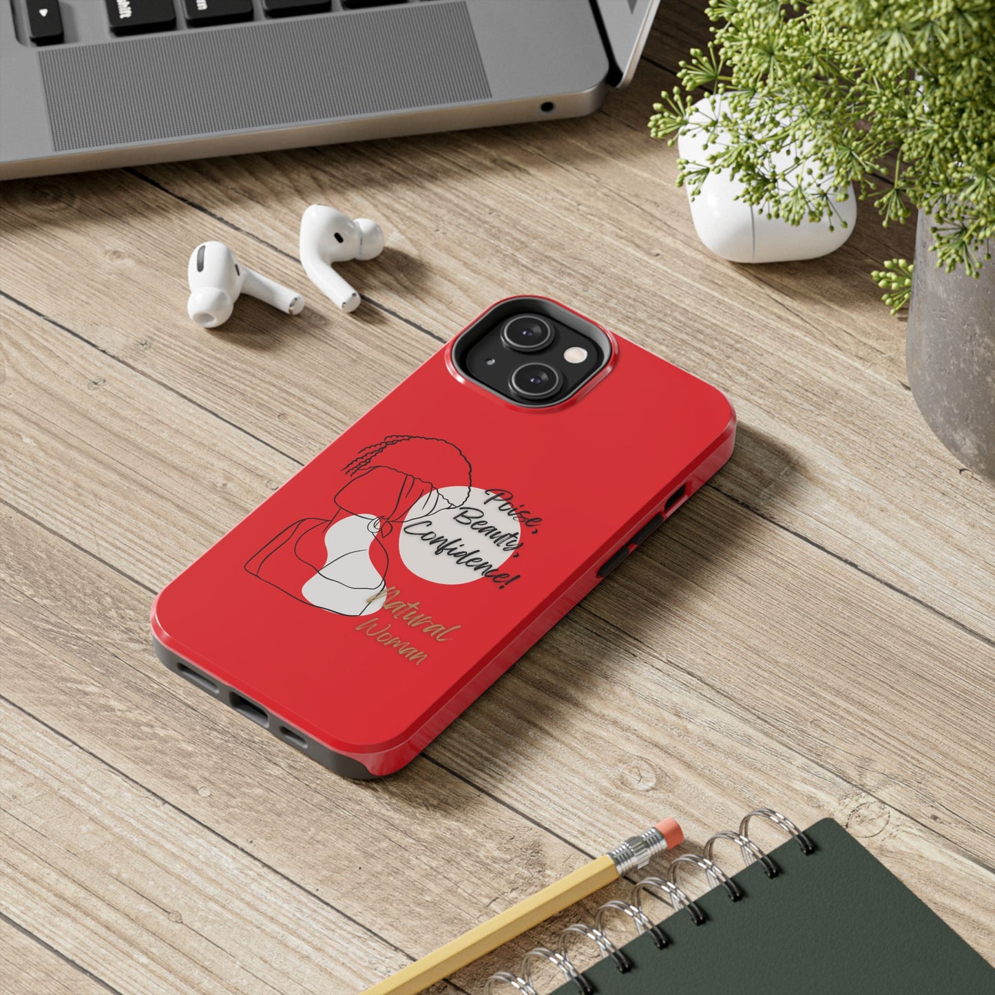 Natural woman Puff (BL)Tough Phone Cases RED