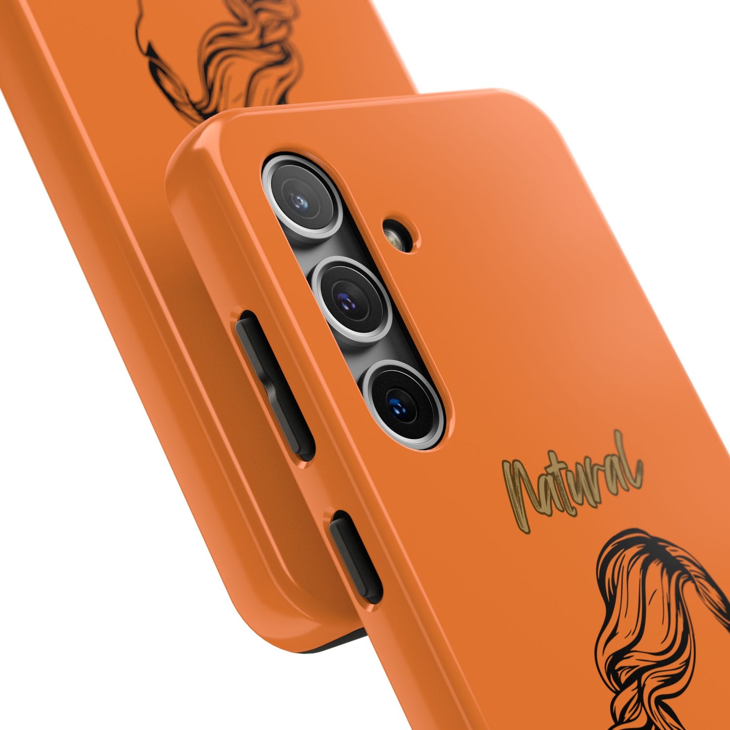 Natural Woman Long Curl (BL)Tough Phone Cases CRUSTA