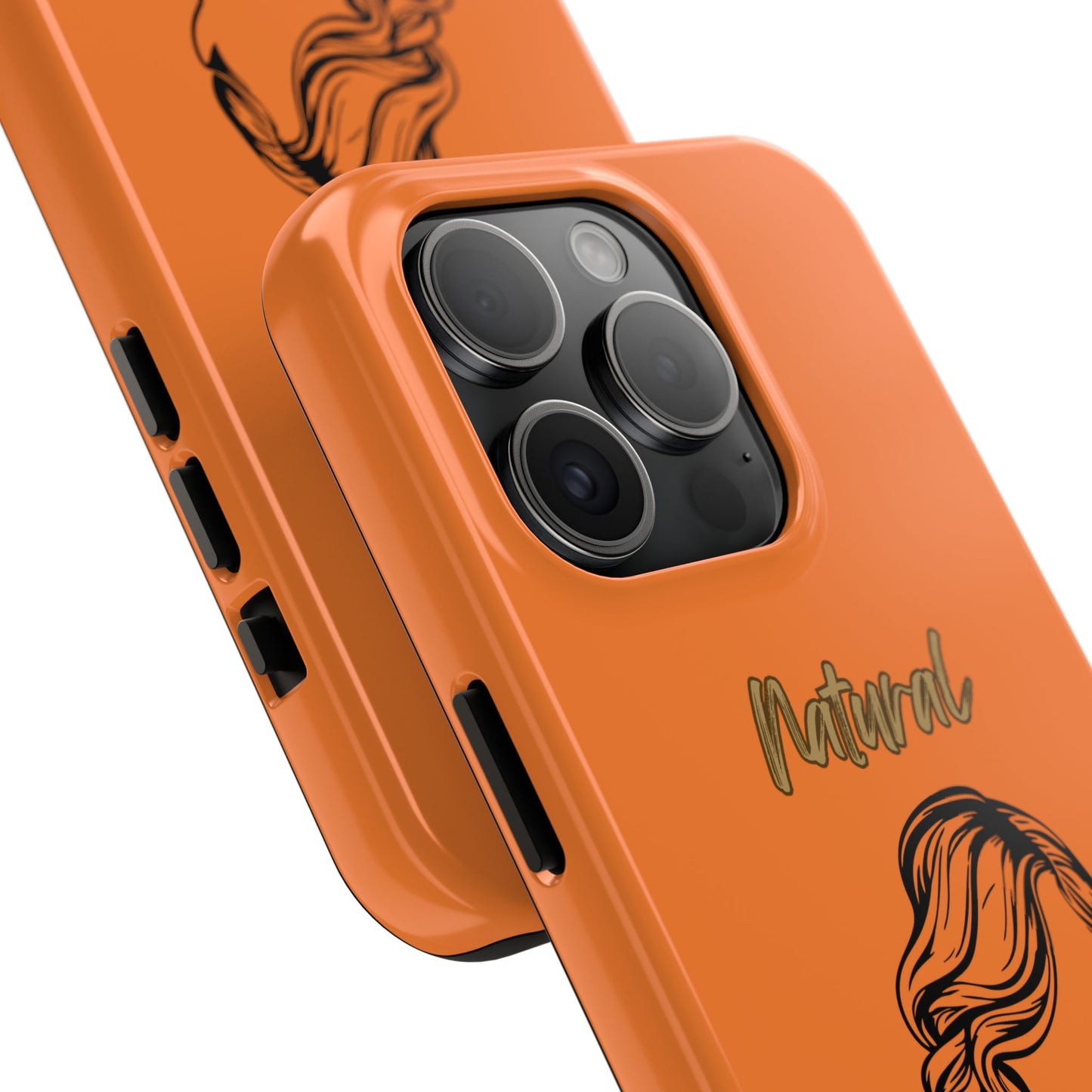 Natural Woman Long Curl (BL)Tough Phone Cases CRUSTA