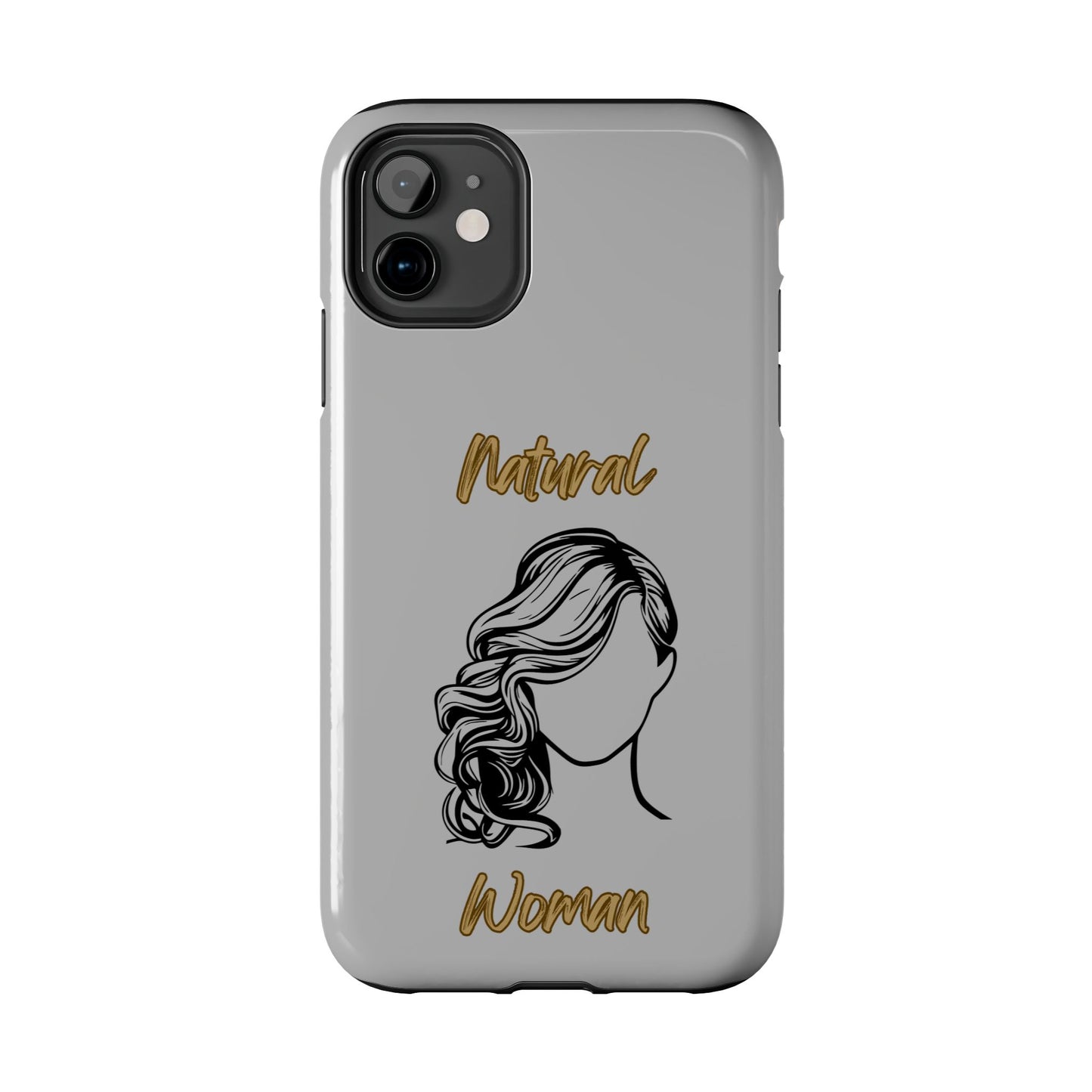 Natural Woman Long Curl (BL)Tough Phone Cases LIGHT GREY