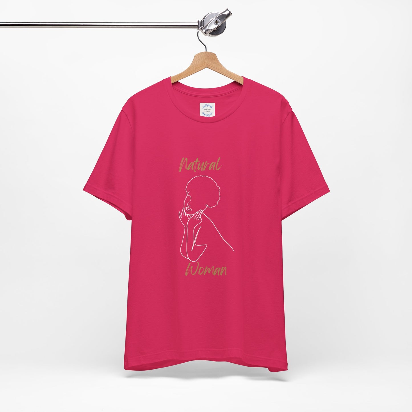 Natural Woman Cute Afro (WL) Short Sleeve T-Shirt
