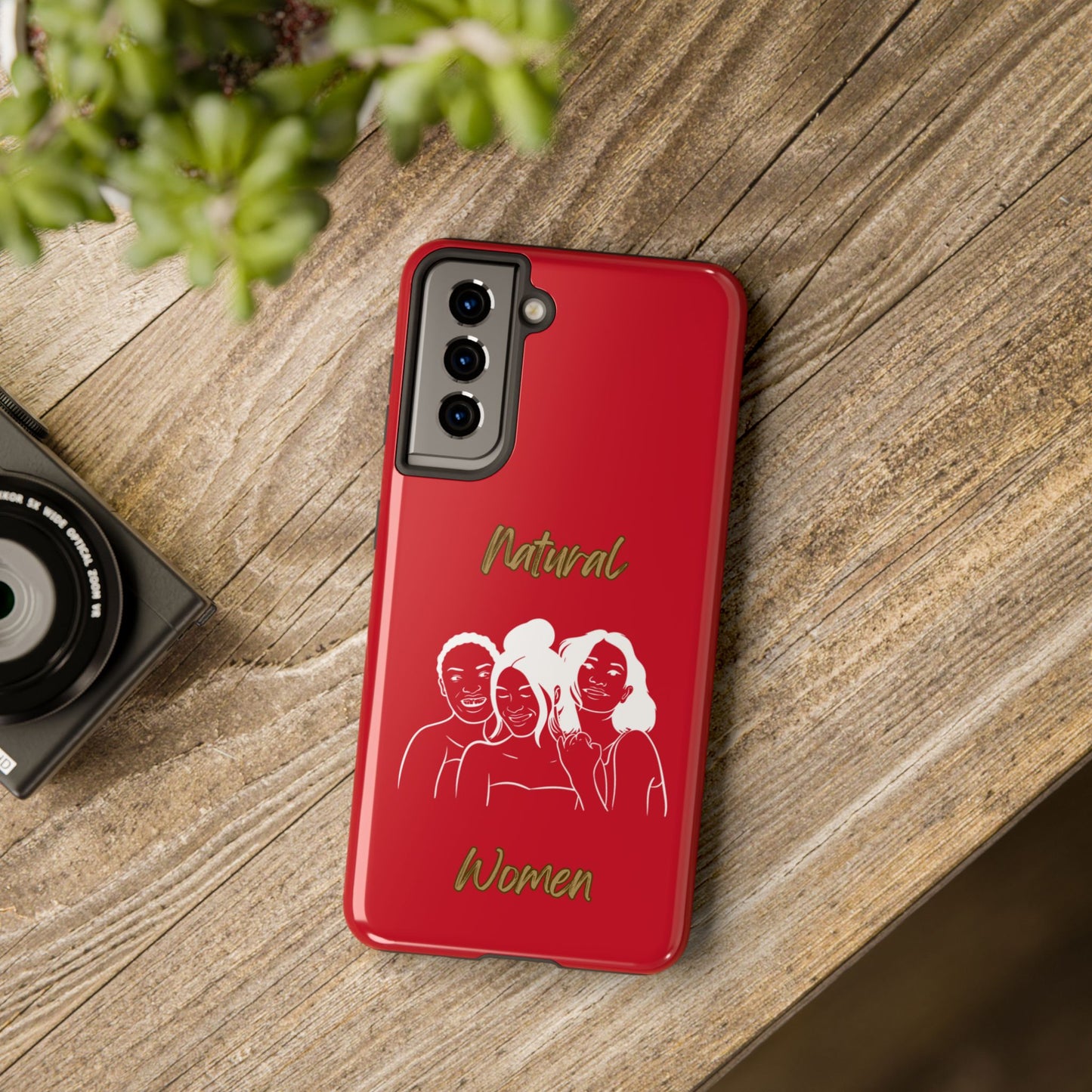 Natural Women Laughing Friends (WL)Tough Phone Cases DARK RED