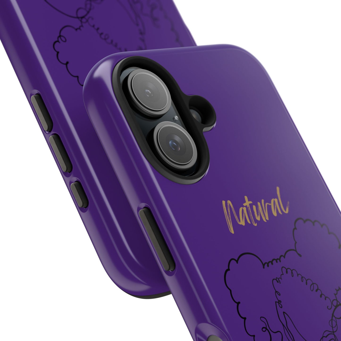Natural Woman Twin Puffs (BL)Tough Phone Cases PURPLE