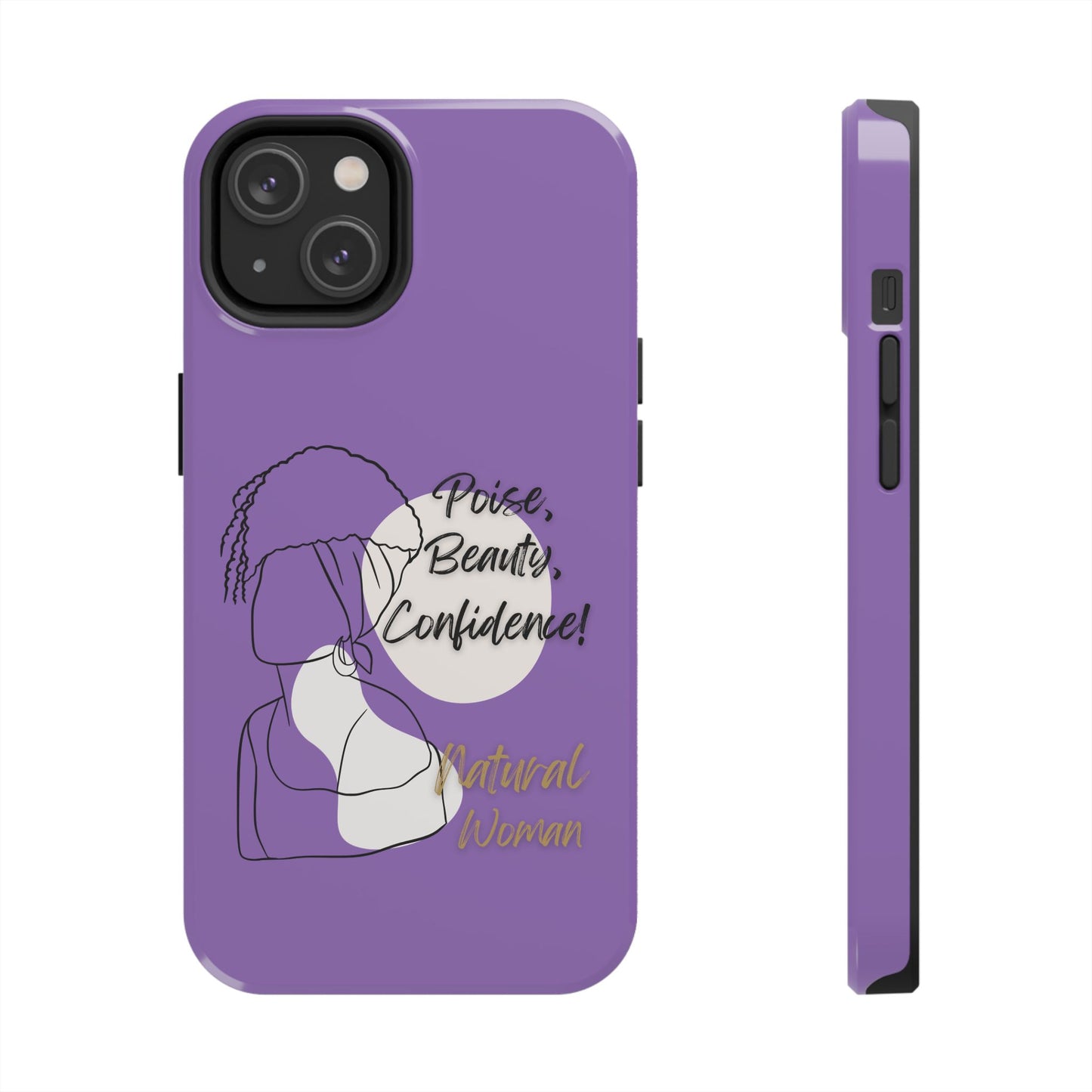 Natural Woman Puff (BL)Tough Phone Cases LIGHT PURPLE