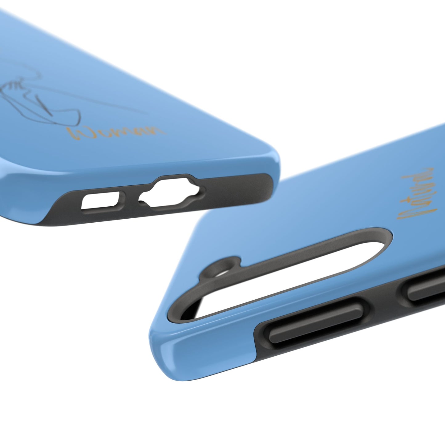 Natural Woman Cute Afro (BL)Tough Phone Cases LIGHT BLUE