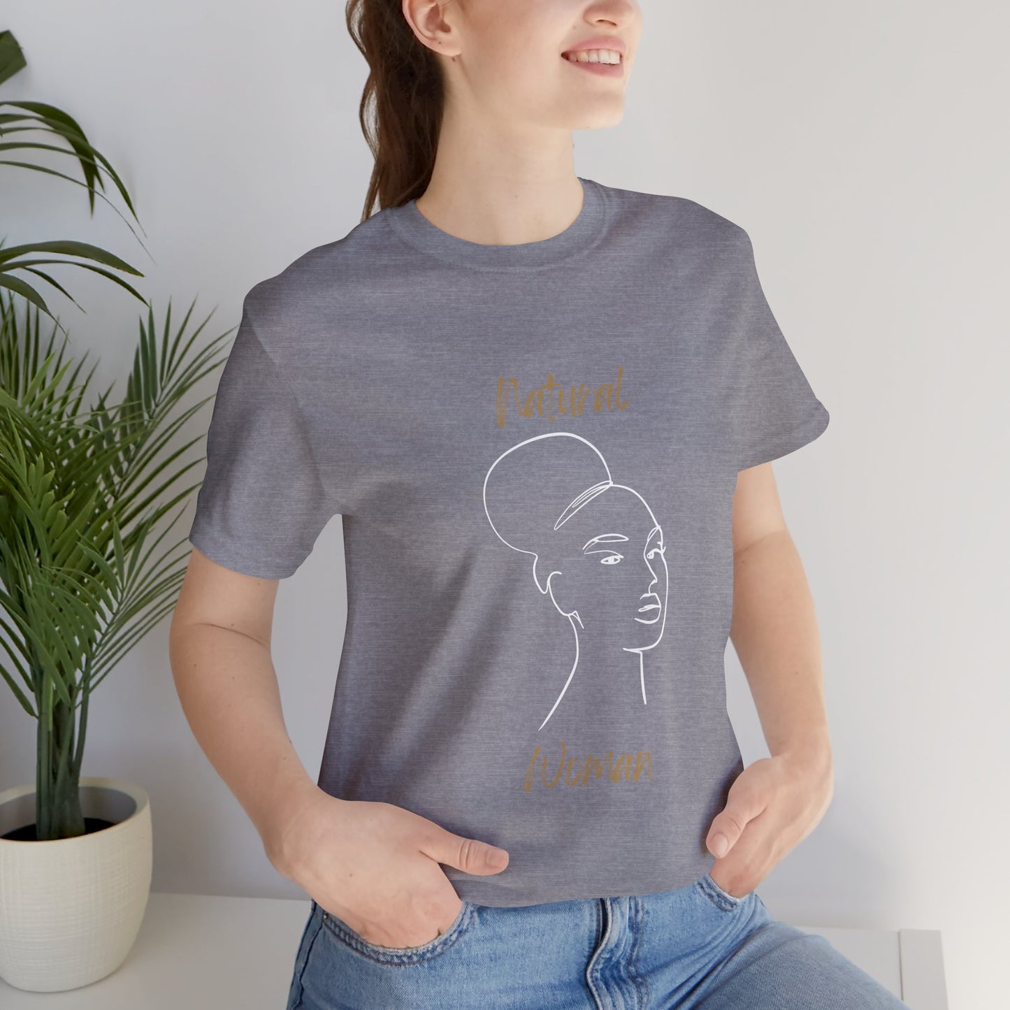 Natural Woman Hair Up (WL) Short Sleeve T-Shirt