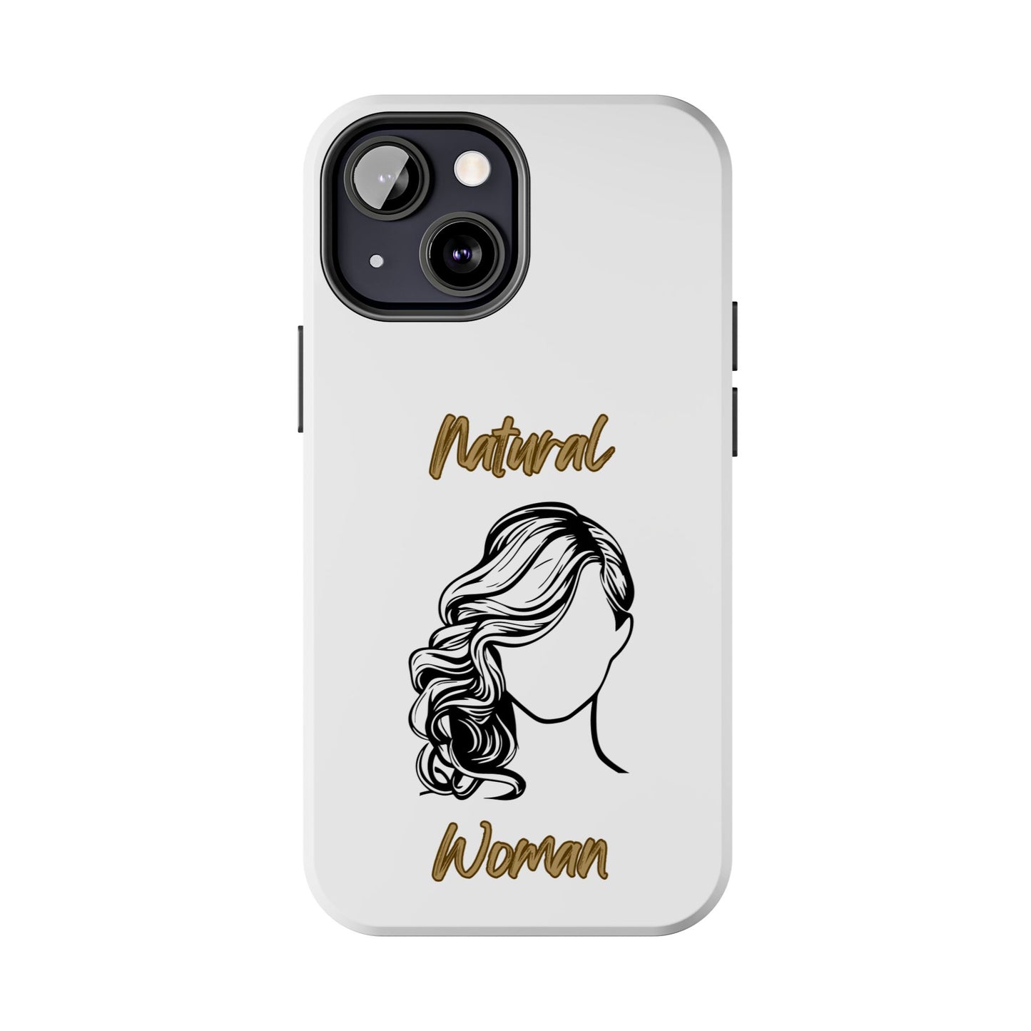 Natural Woman Long Curl (BL)Tough Phone Cases WHITE