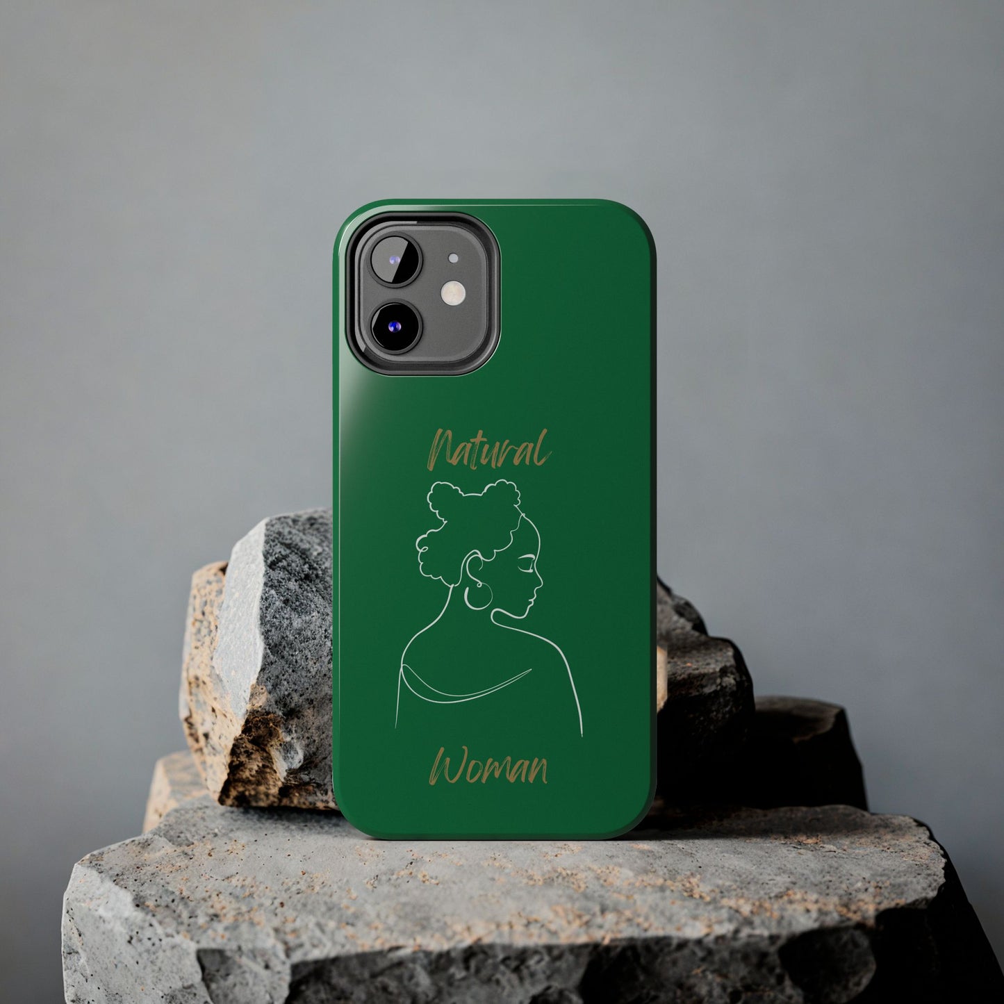 Natural Woman Twists (WL) Tough Phone Case DARK GREEN
