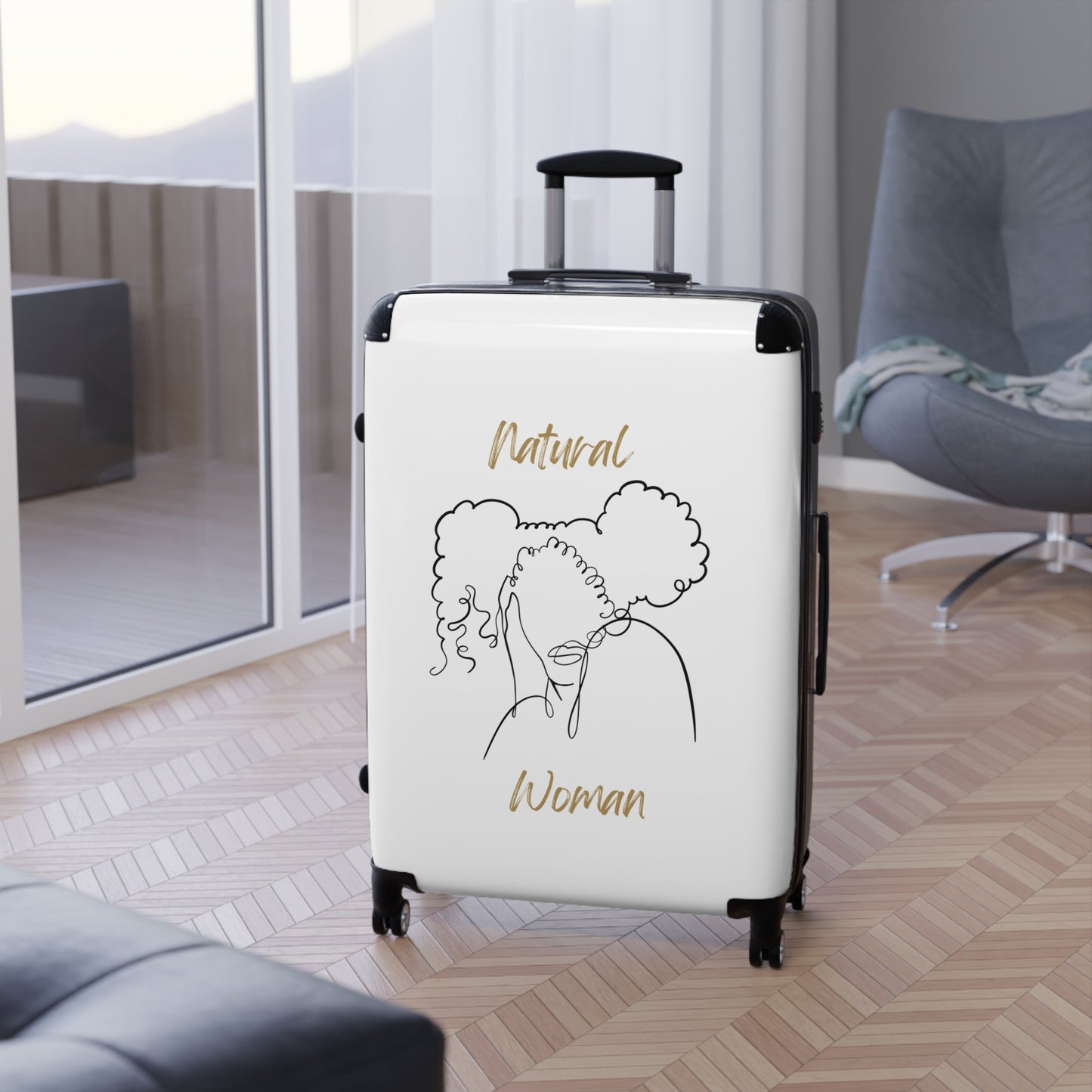 Natural Woman Twin Puffs (BL) Suitcase WHITE