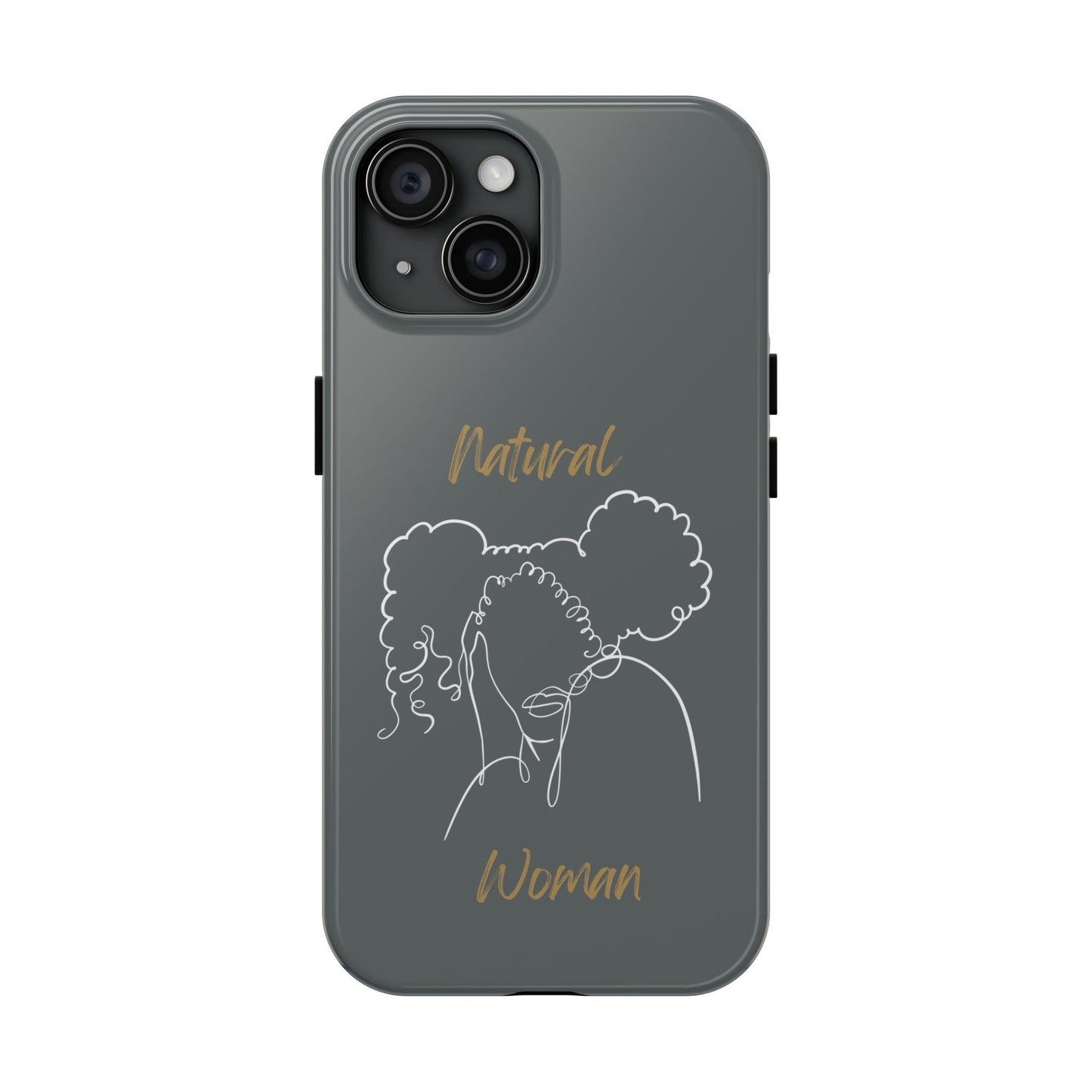 Natural Woman Twin Puffs (WL)Tough Phone Cases DARK GREY