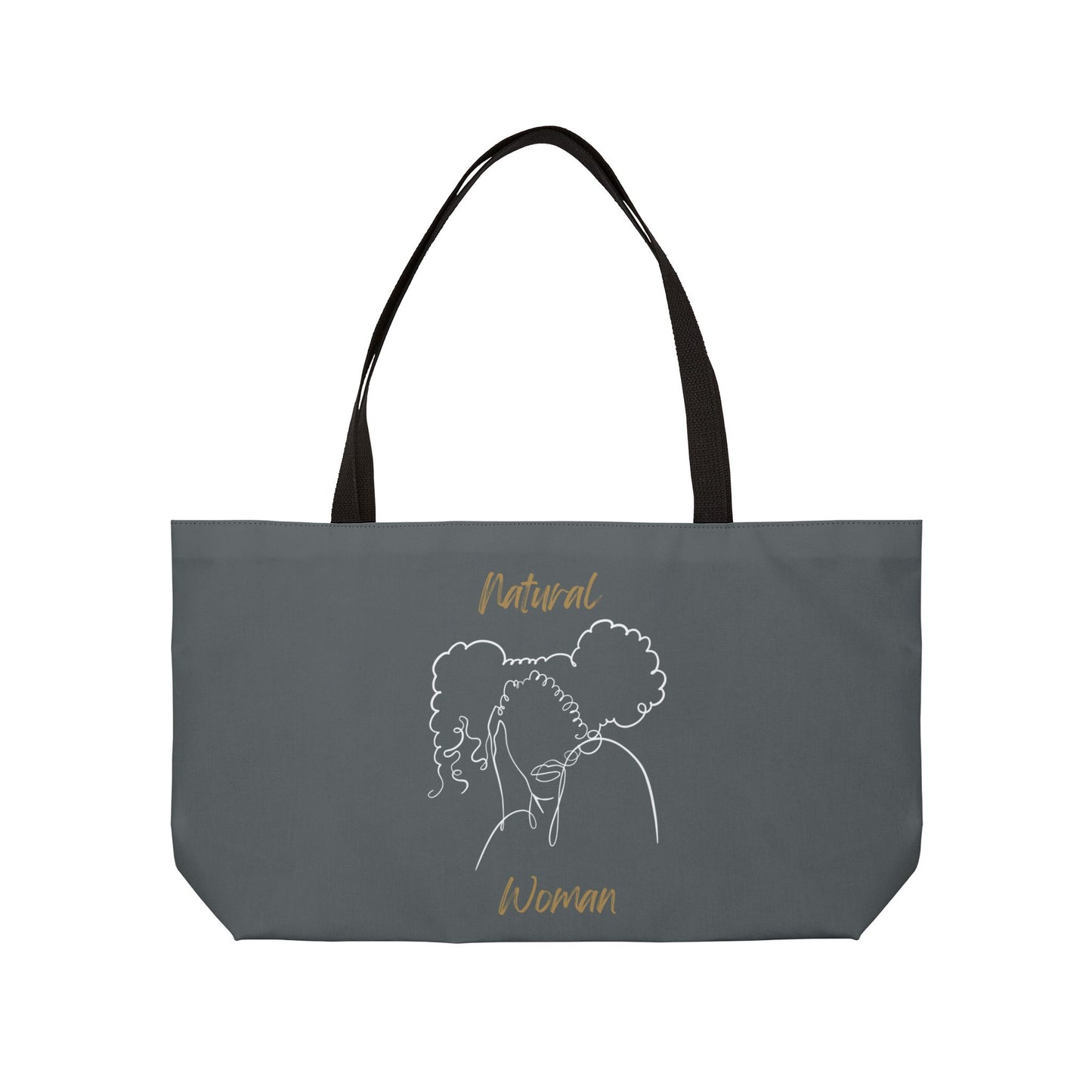 Natural Woman Twin Puffs (WL) Weekender Tote Bag DARK GREY