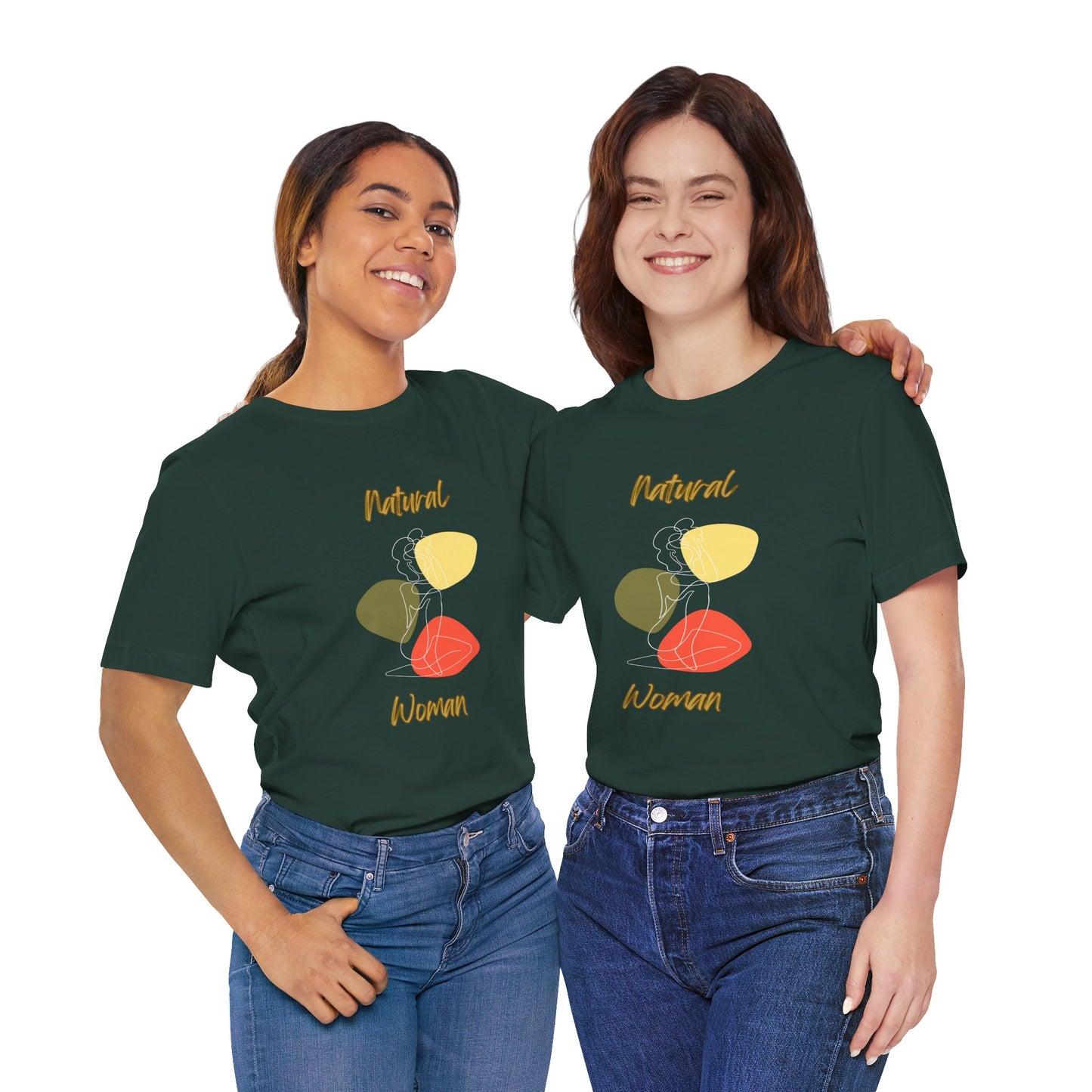 Natural Woman Colorful Pose (WL) Short Sleeve T-Shirt