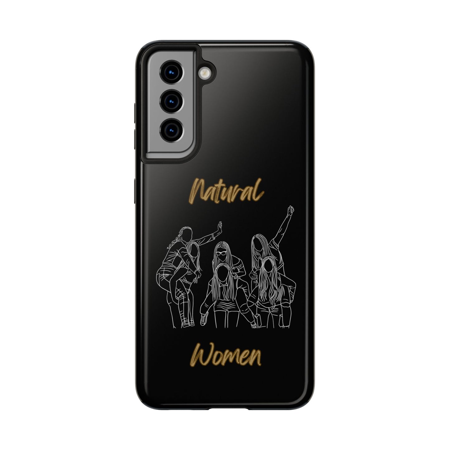 Natural Woman Piggy Back (WL) Tough Phone Cases BLACK