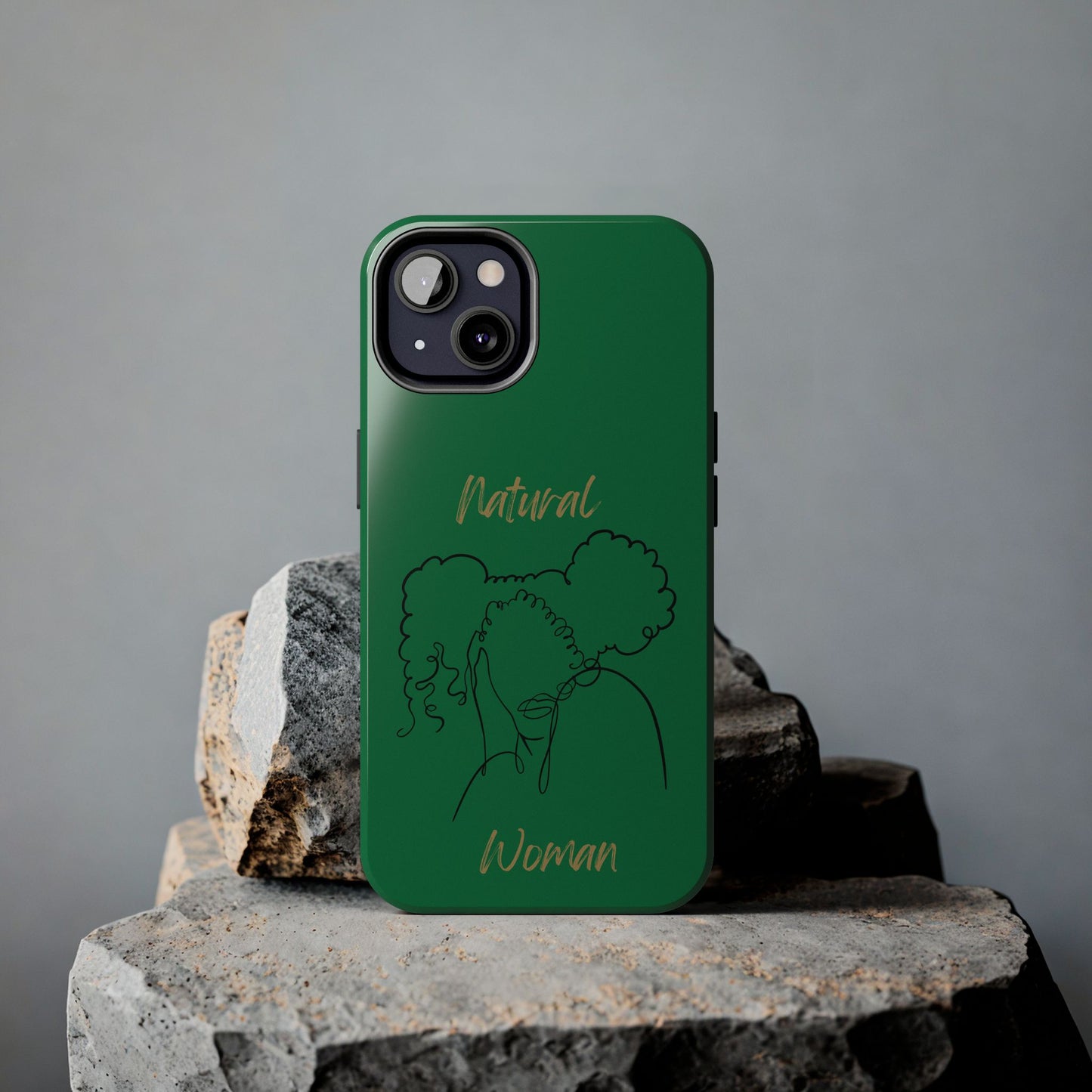 Natural Woman Twin Puffs (BL) Tough Phone Cases DARK GREEN